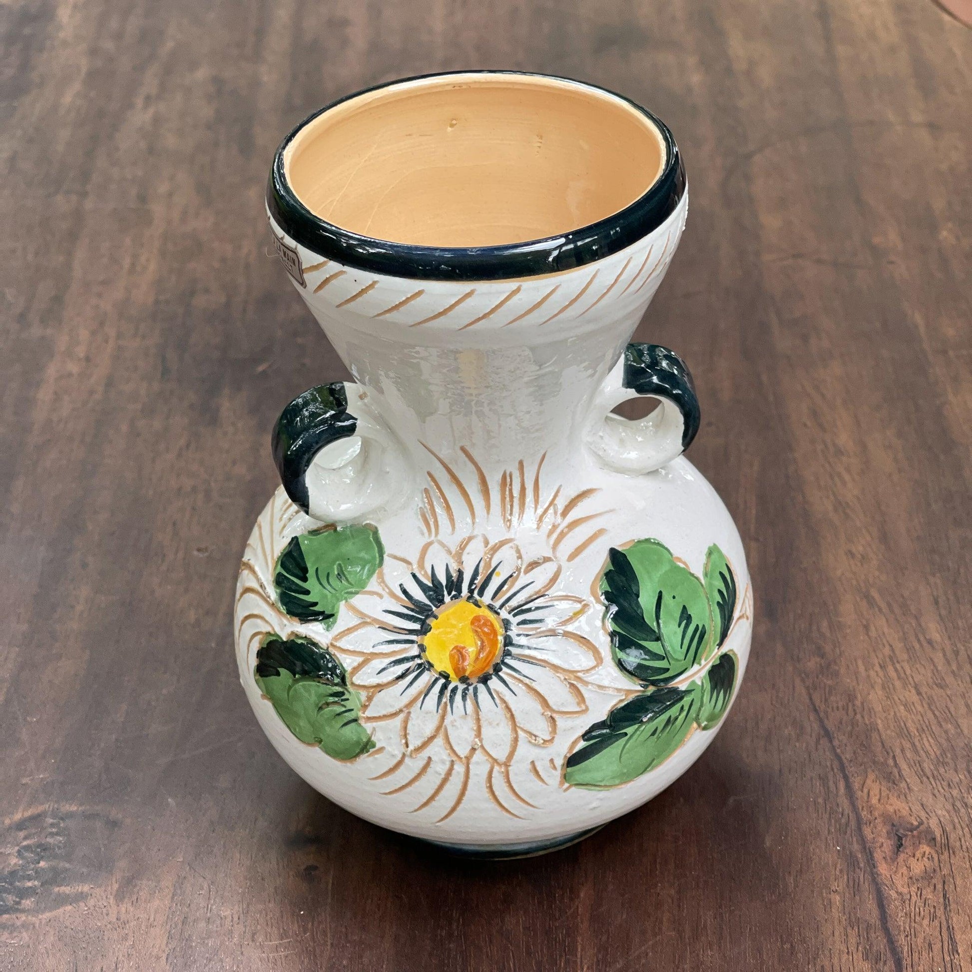 Handgeschilderd aardewerk vaasje - Bamestra Curiosa