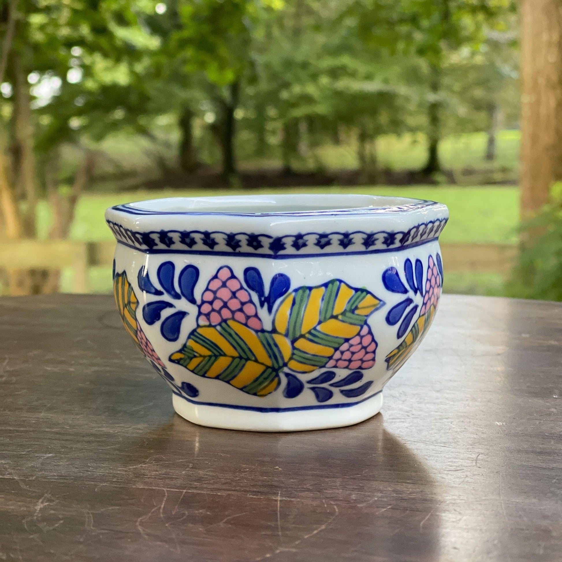 Handgeschilderd bloempotje - Bamestra Curiosa