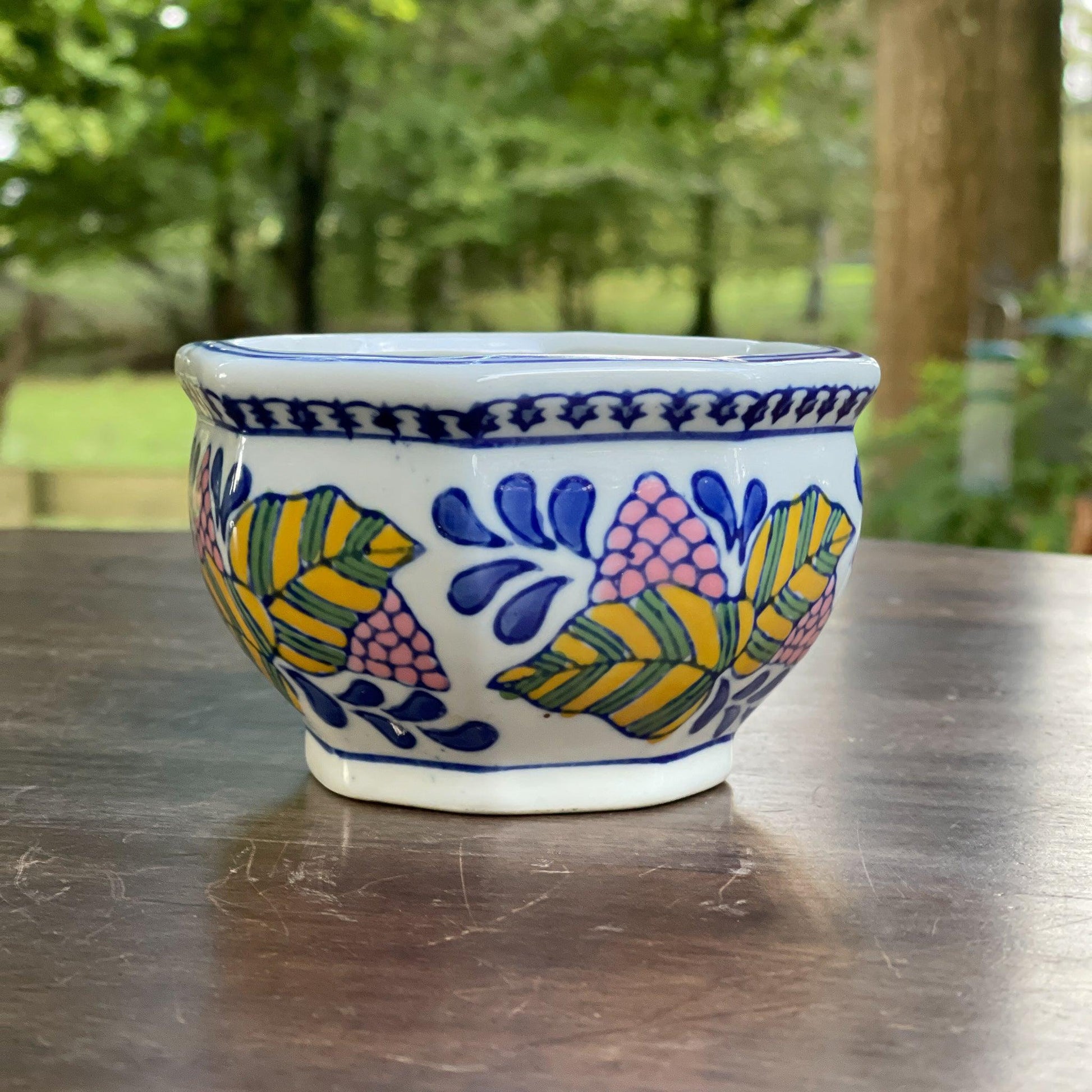 Handgeschilderd bloempotje - Bamestra Curiosa