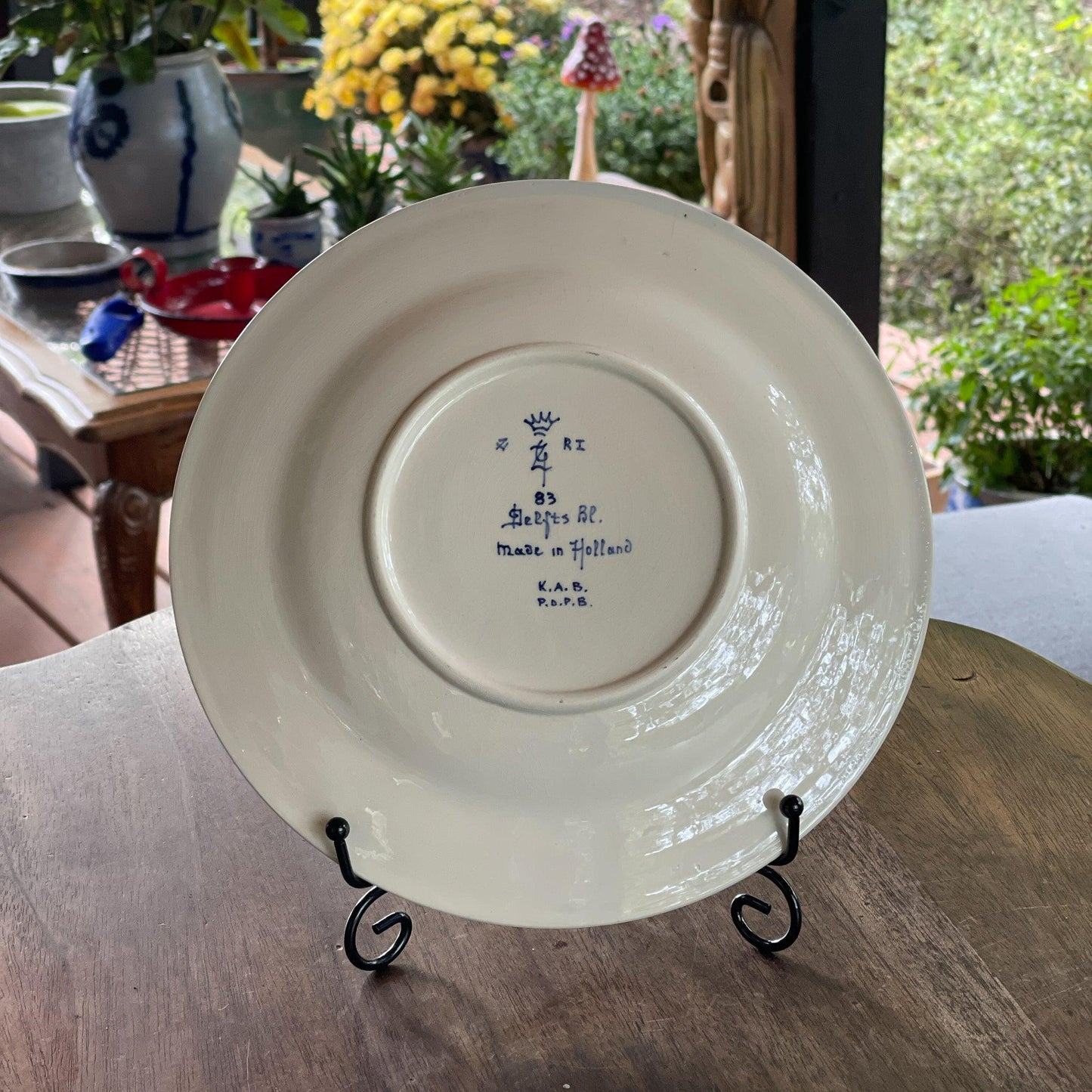 Handgeschilderd Delfts Blauw wandbord Meisje met de Parel - Bamestra Curiosa