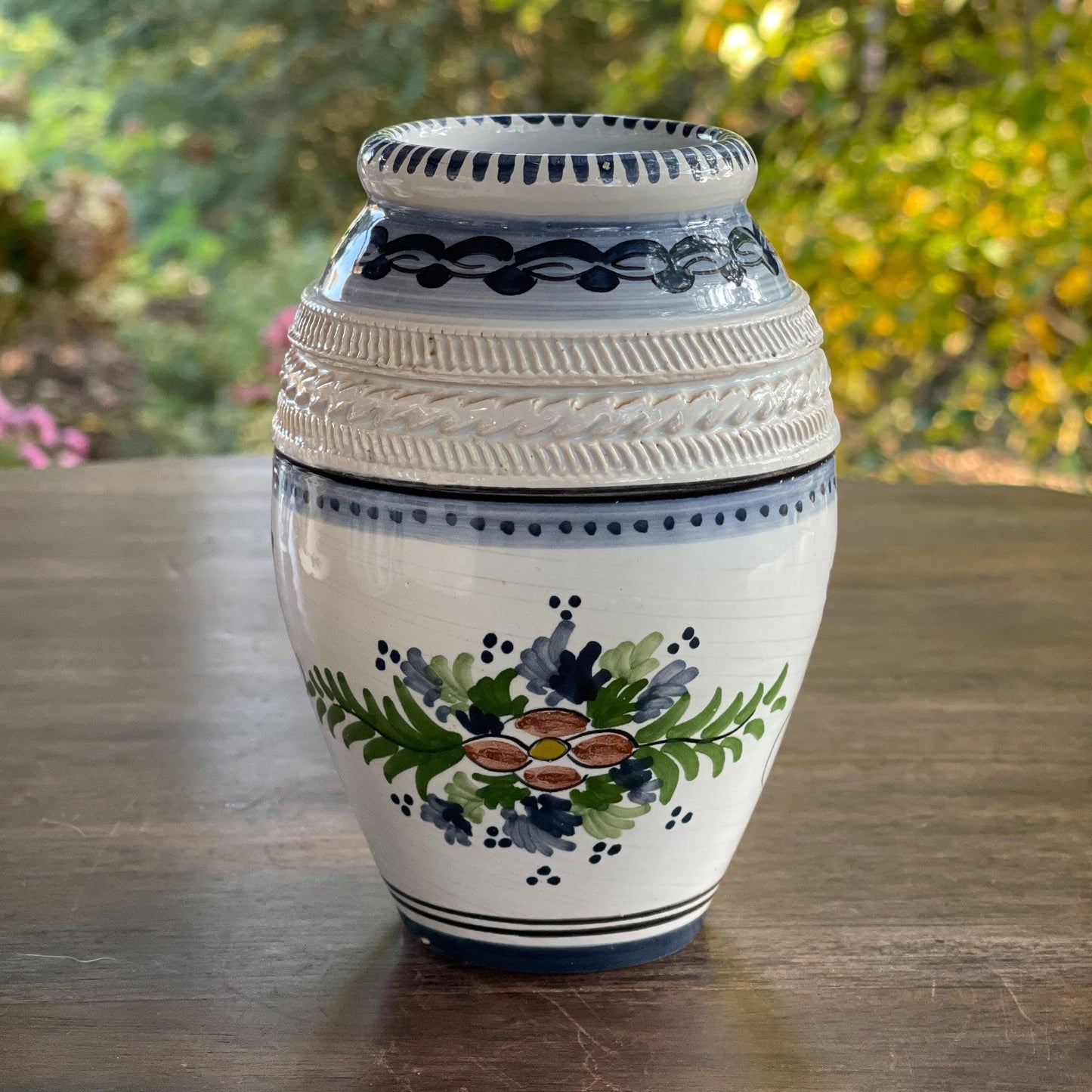 Handgeschilderd Vaasje Texel handwerk - Bamestra Curiosa