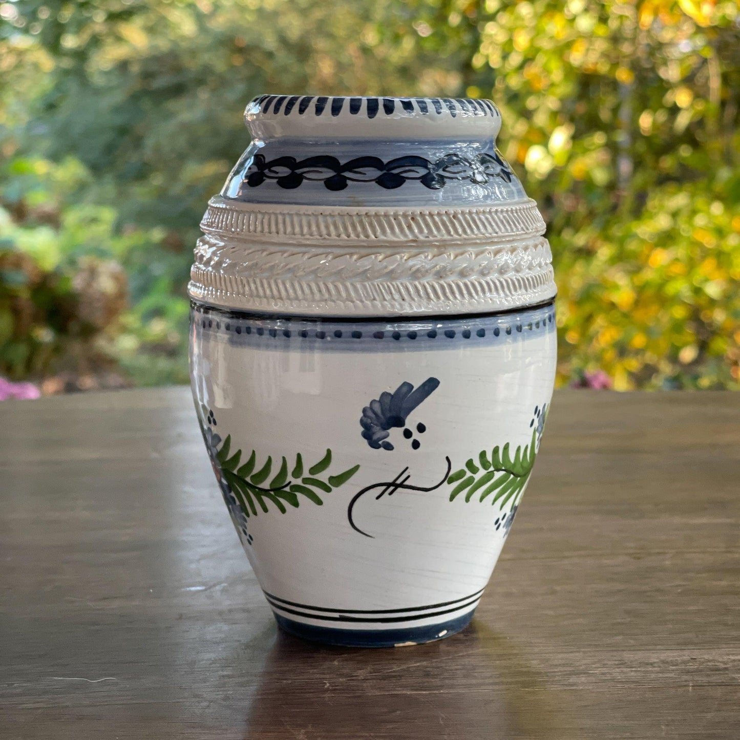 Handgeschilderd Vaasje Texel handwerk - Bamestra Curiosa