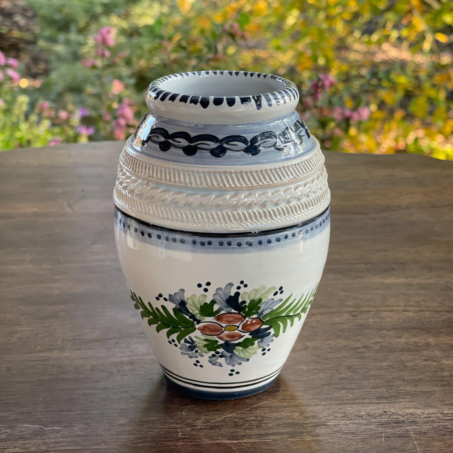 Handgeschilderd Vaasje Texel handwerk - Bamestra Curiosa