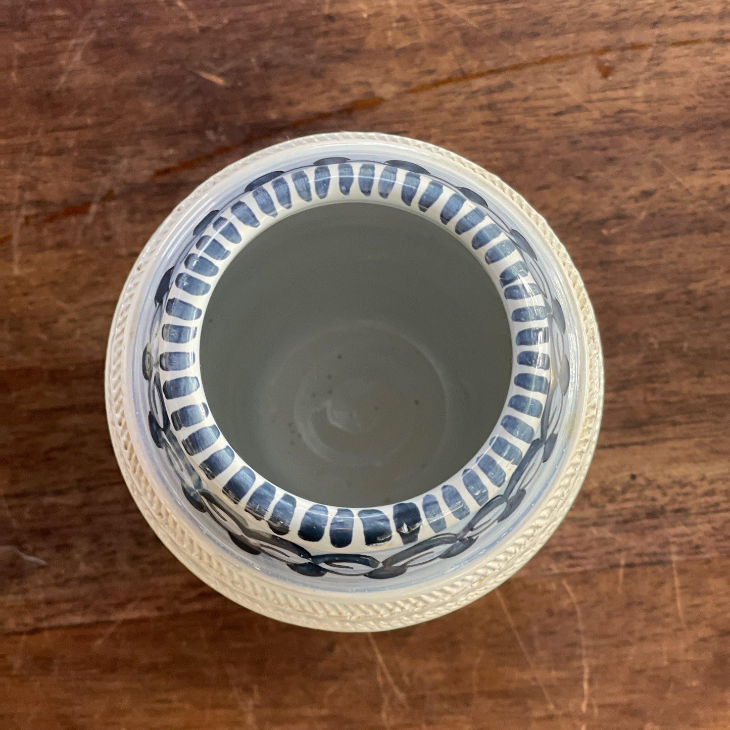 Handgeschilderd Vaasje Texel handwerk - Bamestra Curiosa