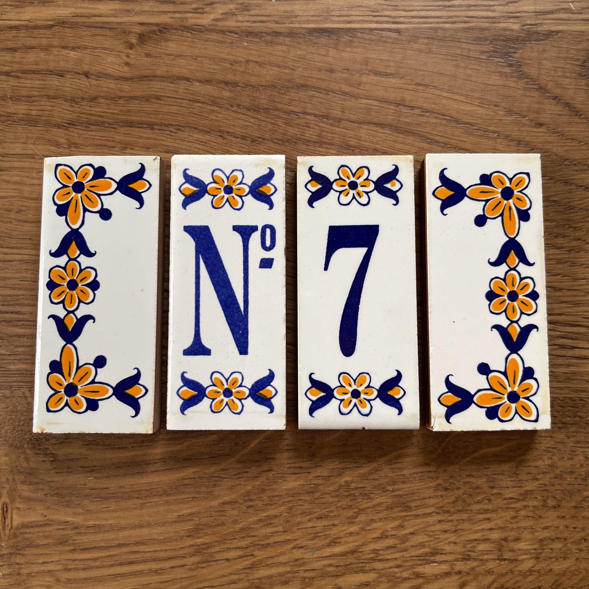 Huisnummer tegeltjes nummer 7 en 8 - The Collectionist