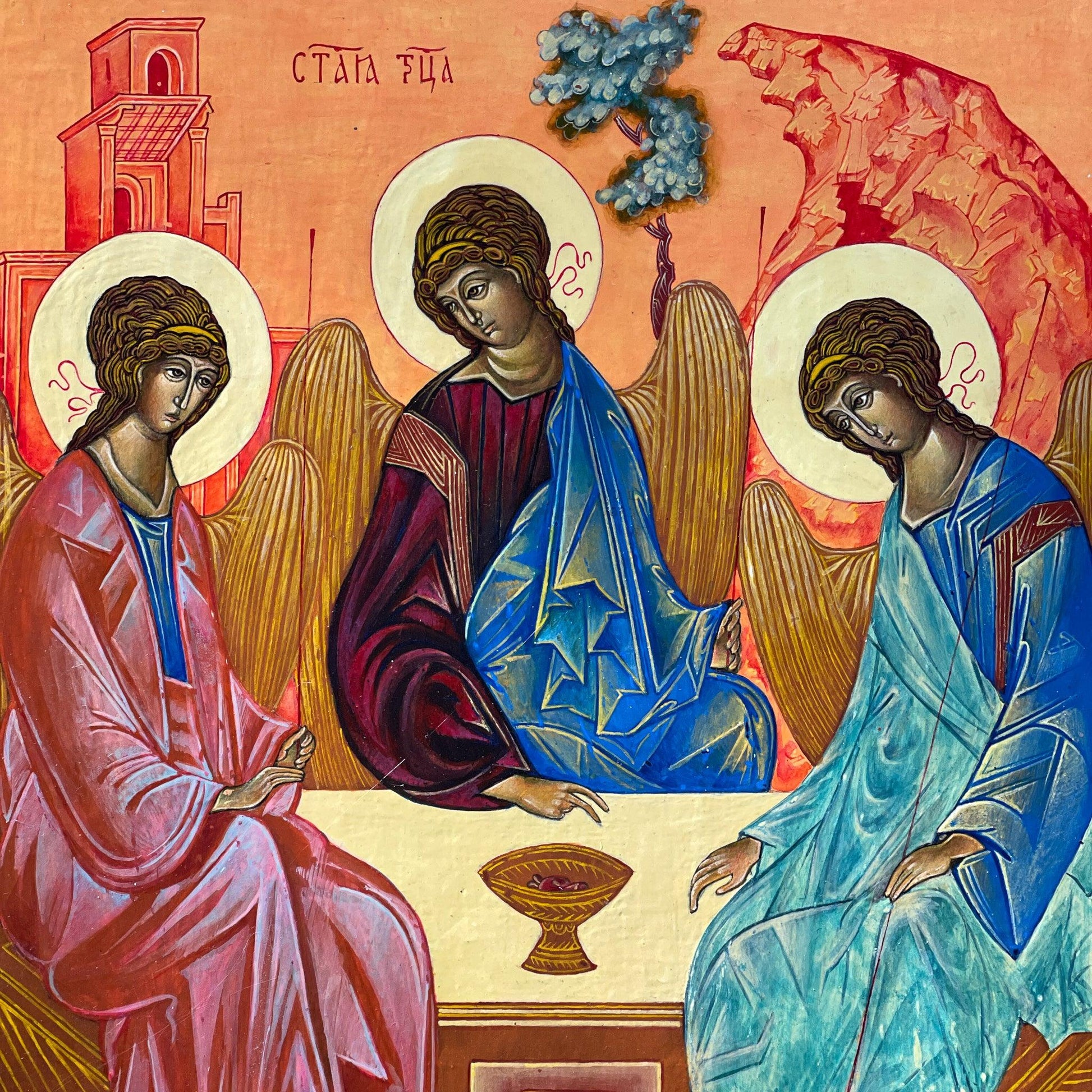 Icoon van de oudtestamentische Drievuldigheid - Bamestra Curiosa