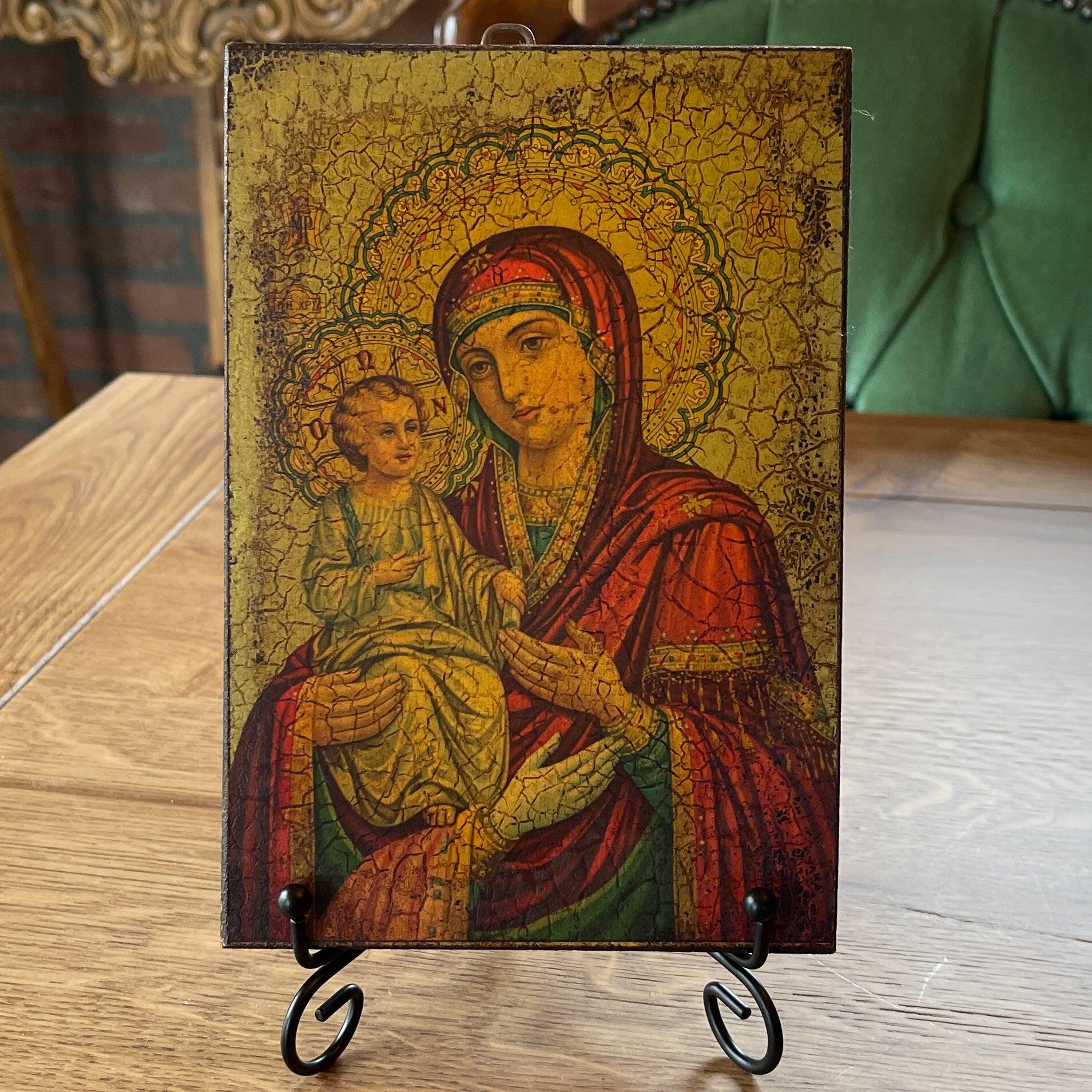 Ikoon Maria en Jezus - Bamestra Curiosa