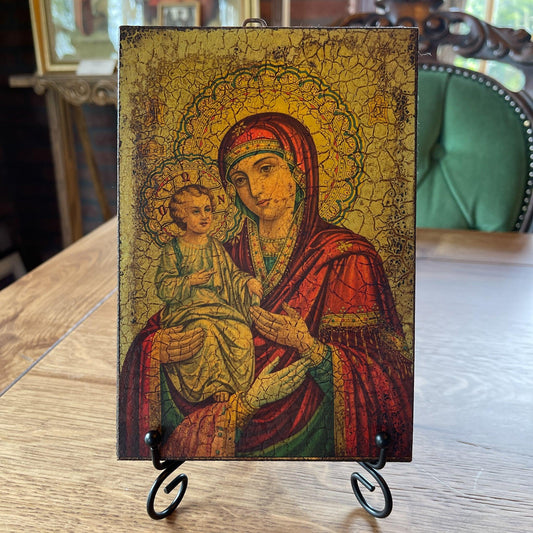 Ikoon Maria en Jezus - Bamestra Curiosa