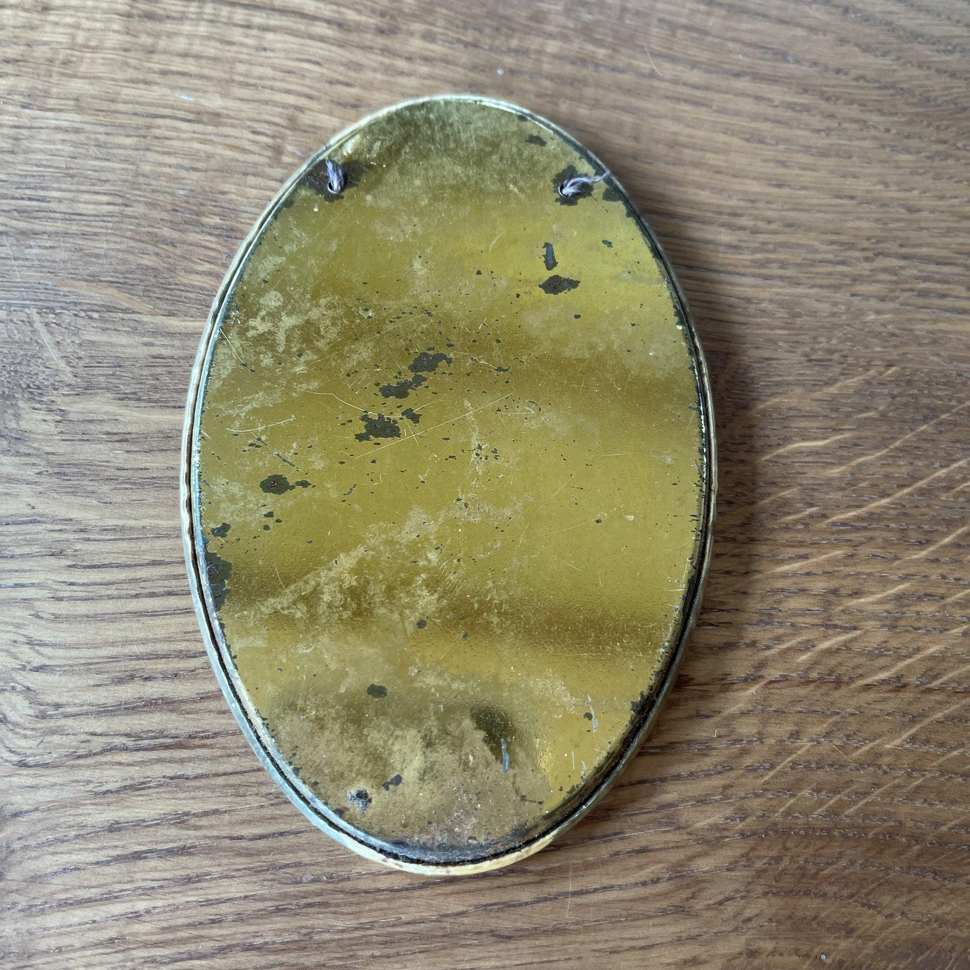 Ikoon van blik met afbeelding van Maria met een engel - Bamestra Curiosa