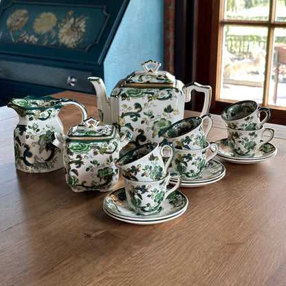 Mason’s Ironstone Chartreuse Zes Persoons Theeservies The Collectionist