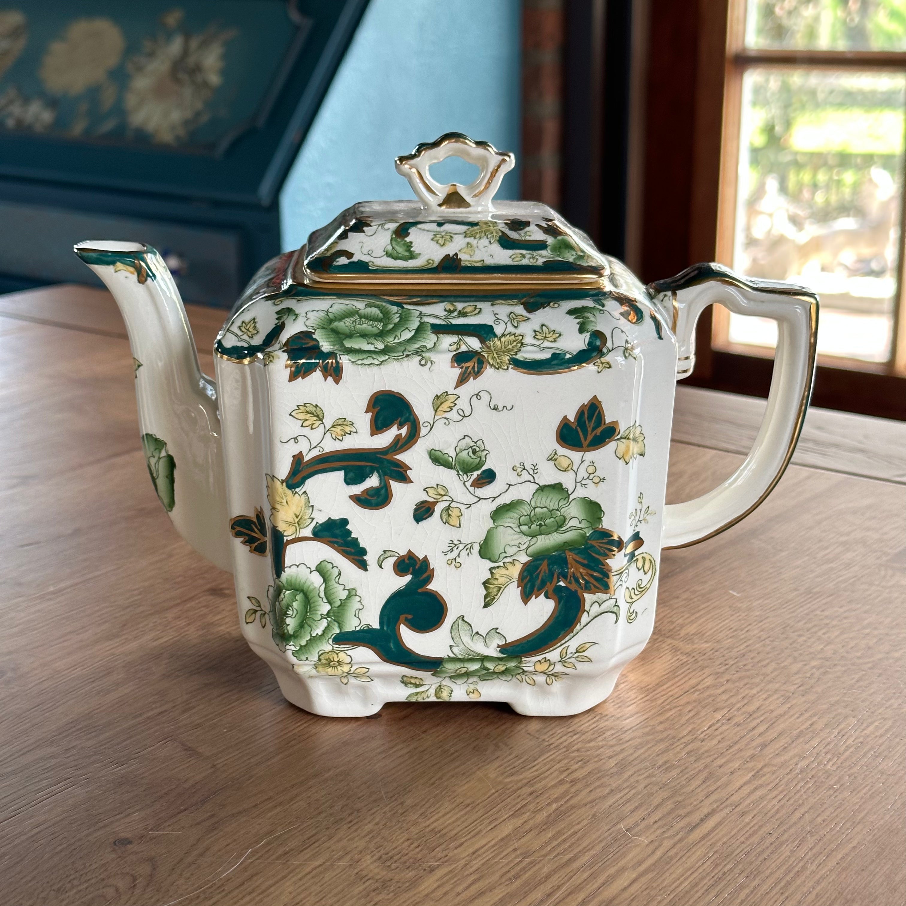 Mason’s Ironstone Chartreuse Zes Persoons Theeservies The Collectionist