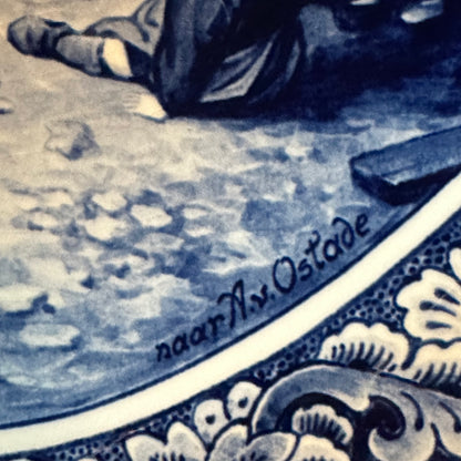 Delfts Blauw bord De Vioolspeler van Van Ostade The Collectionist