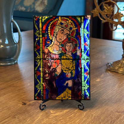 Geëmailleerd koperen icoon met prachtige kleuren The Collectionist