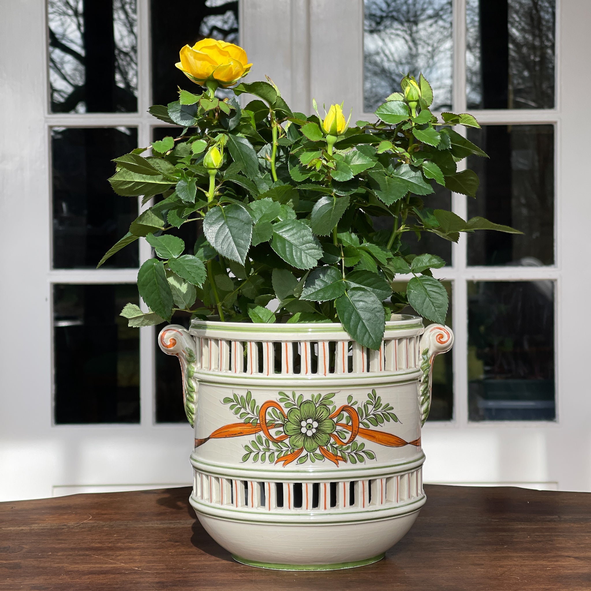 Italiaanse Handgeschilderde Bloempot - The Collectionist