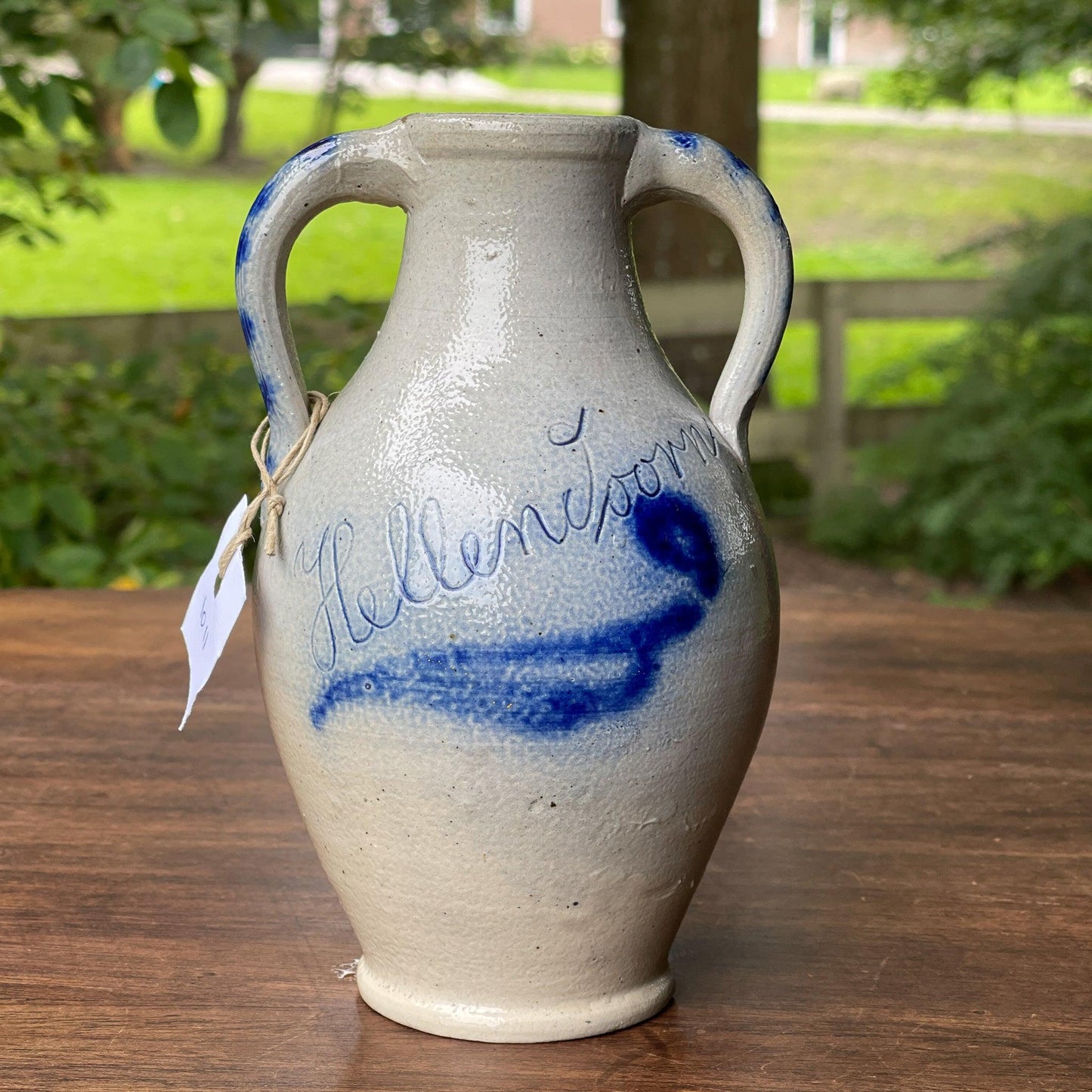 Keuls aardewerk kruik inkerving Hellendoorn - The Collectionist