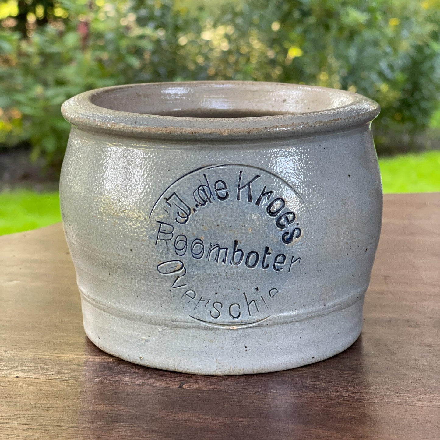 Keulse aardewerk roomboter pot J. de Kroes Overschie - Bamestra Curiosa