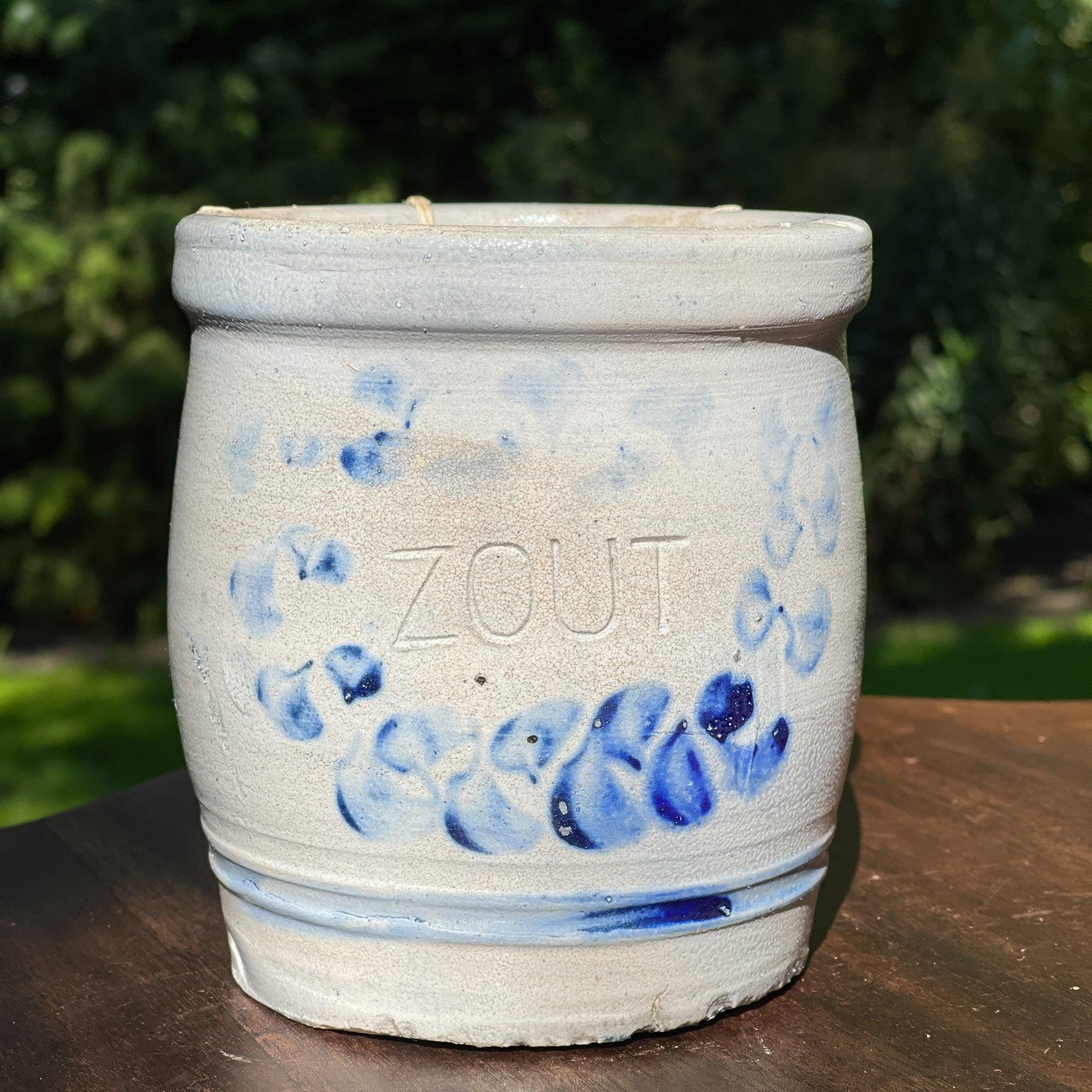 Keulse aardewerk zout pot / bloempot - The Collectionist