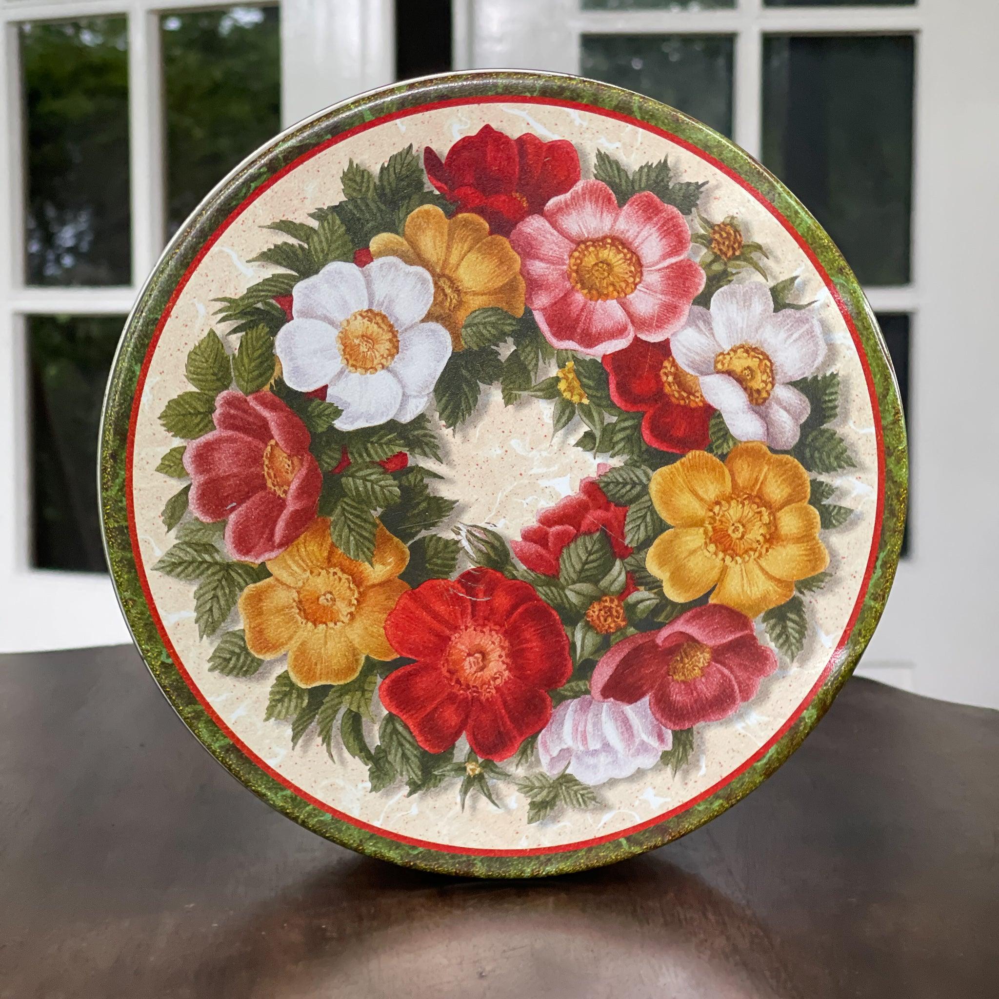 Koekblik met bloemen - The Collectionist
