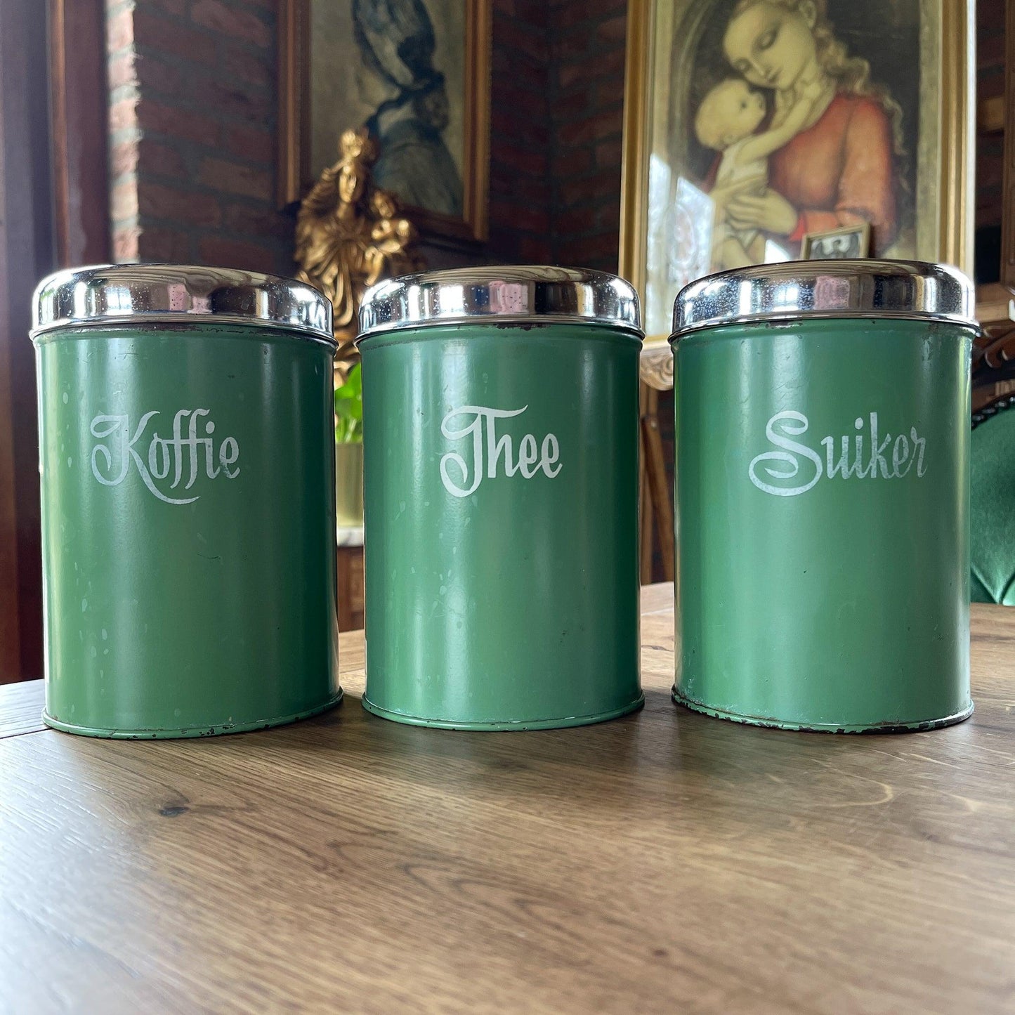 Koffie Thee en Suiker blikken - Bamestra Curiosa