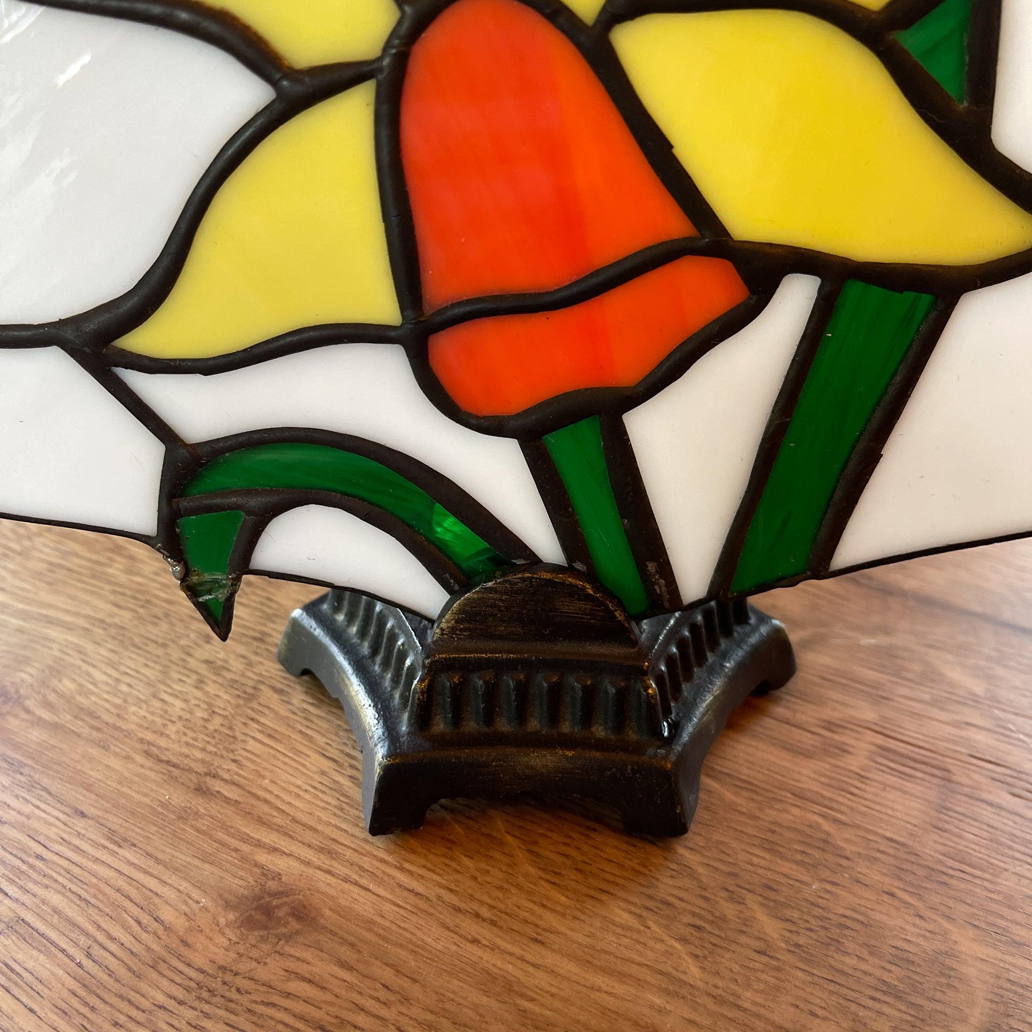 Lampje van Tiffany glas met Narcis - The Collectionist