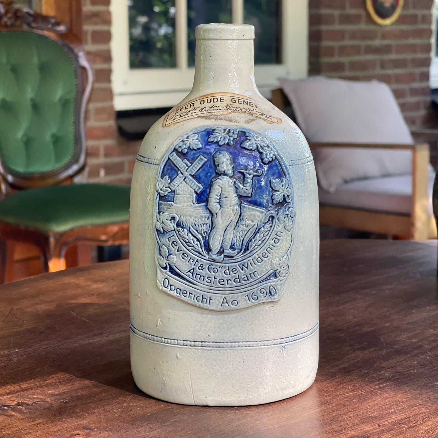 Levert en Co de Wildeman antiek Amsterdams jenever kruikje - Bamestra Curiosa