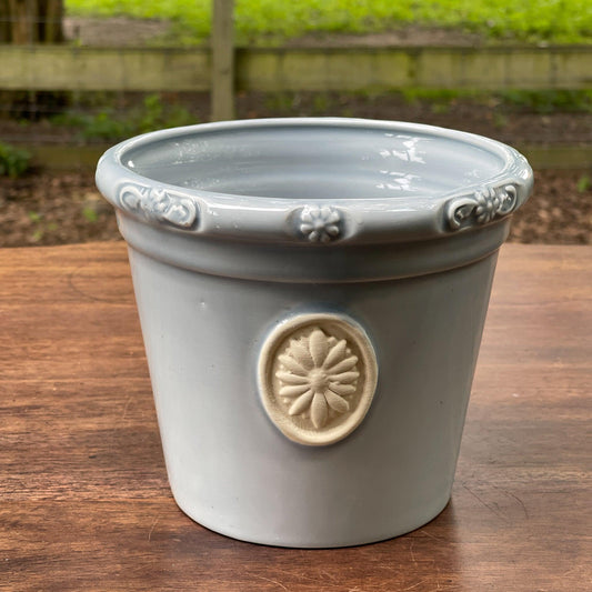 Lichtblauwe bloempot - Bamestra Curiosa