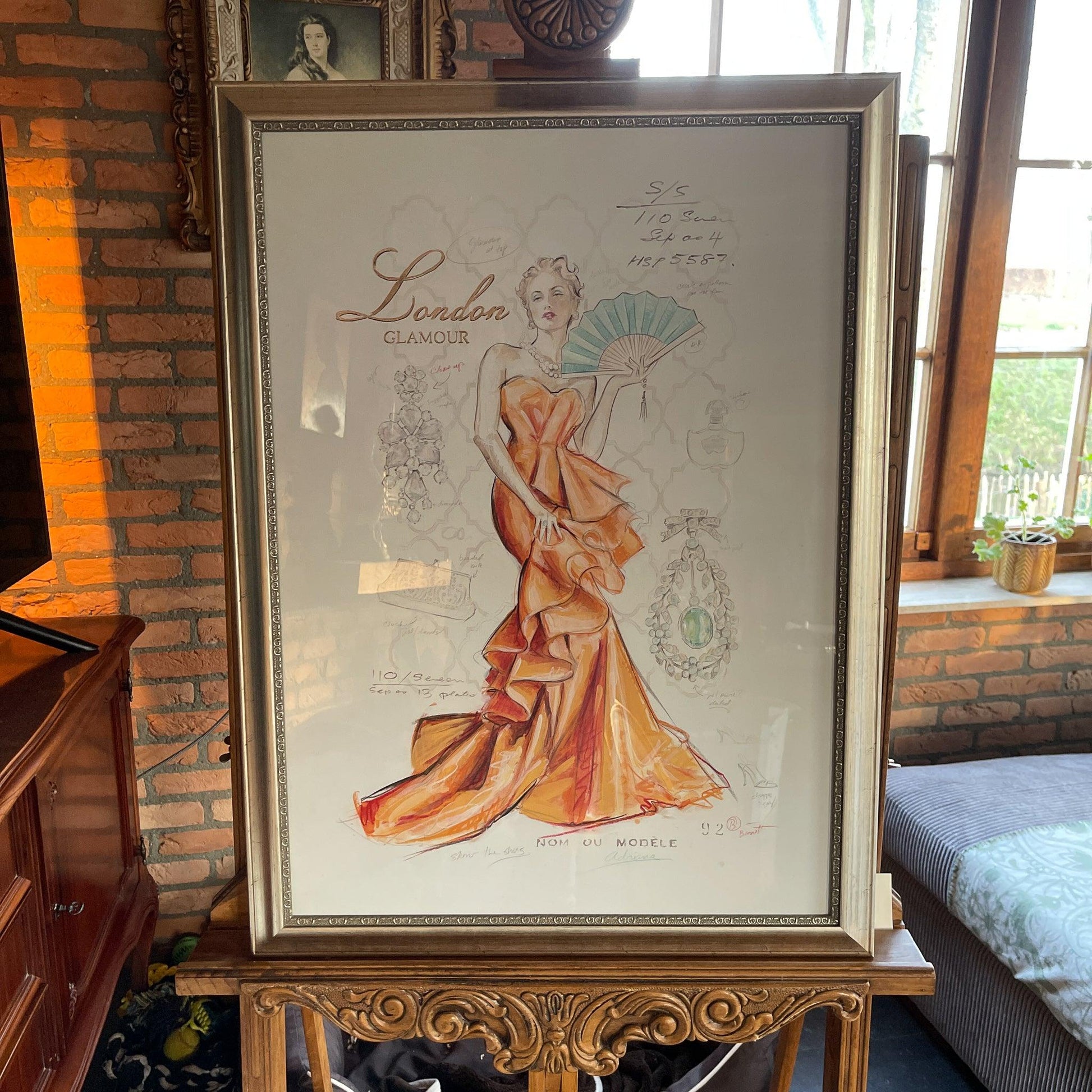 Lijst met prent History of Fashion - Bamestra Curiosa