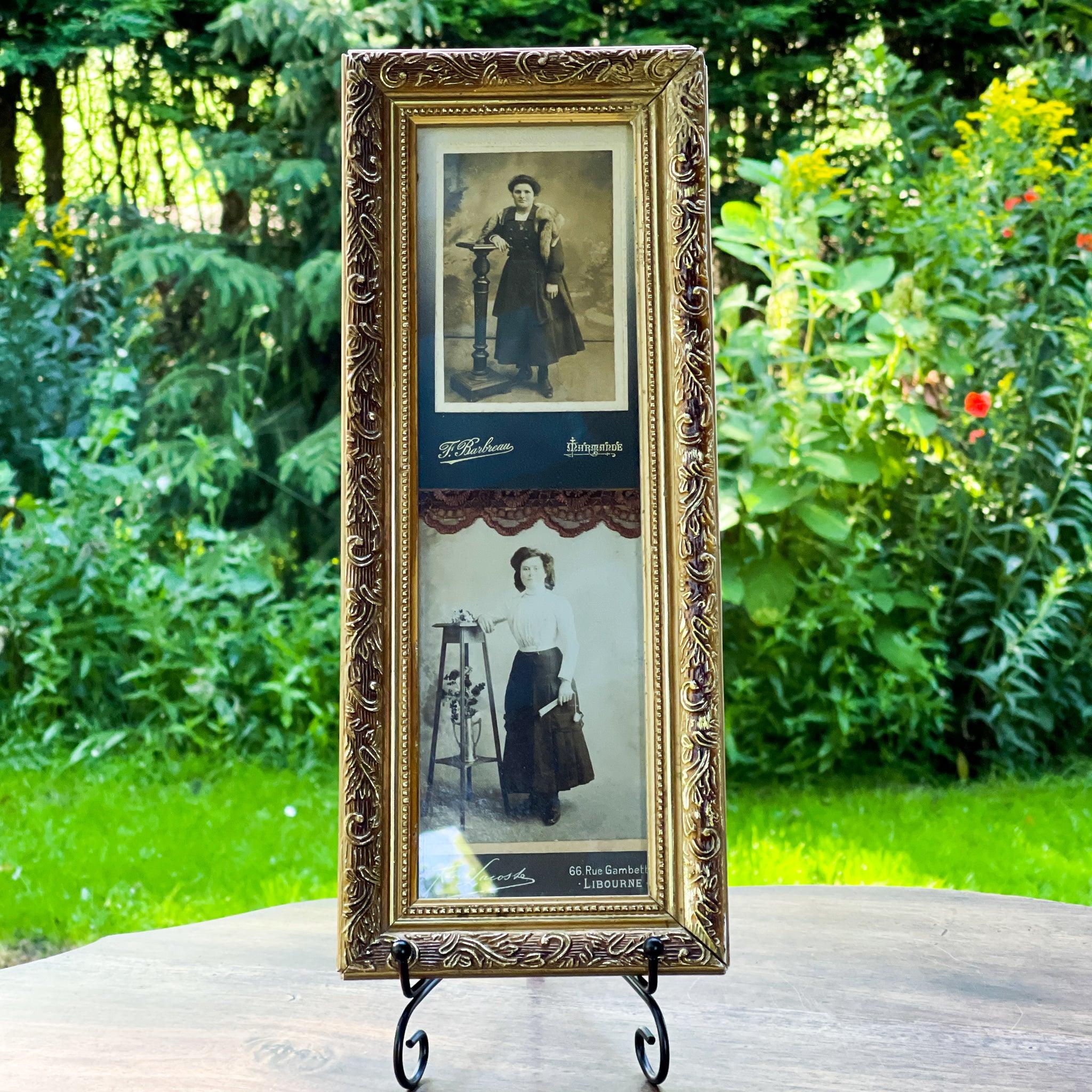 Lijstje met oude portretten met een verrassende achterzijde - The Collectionist