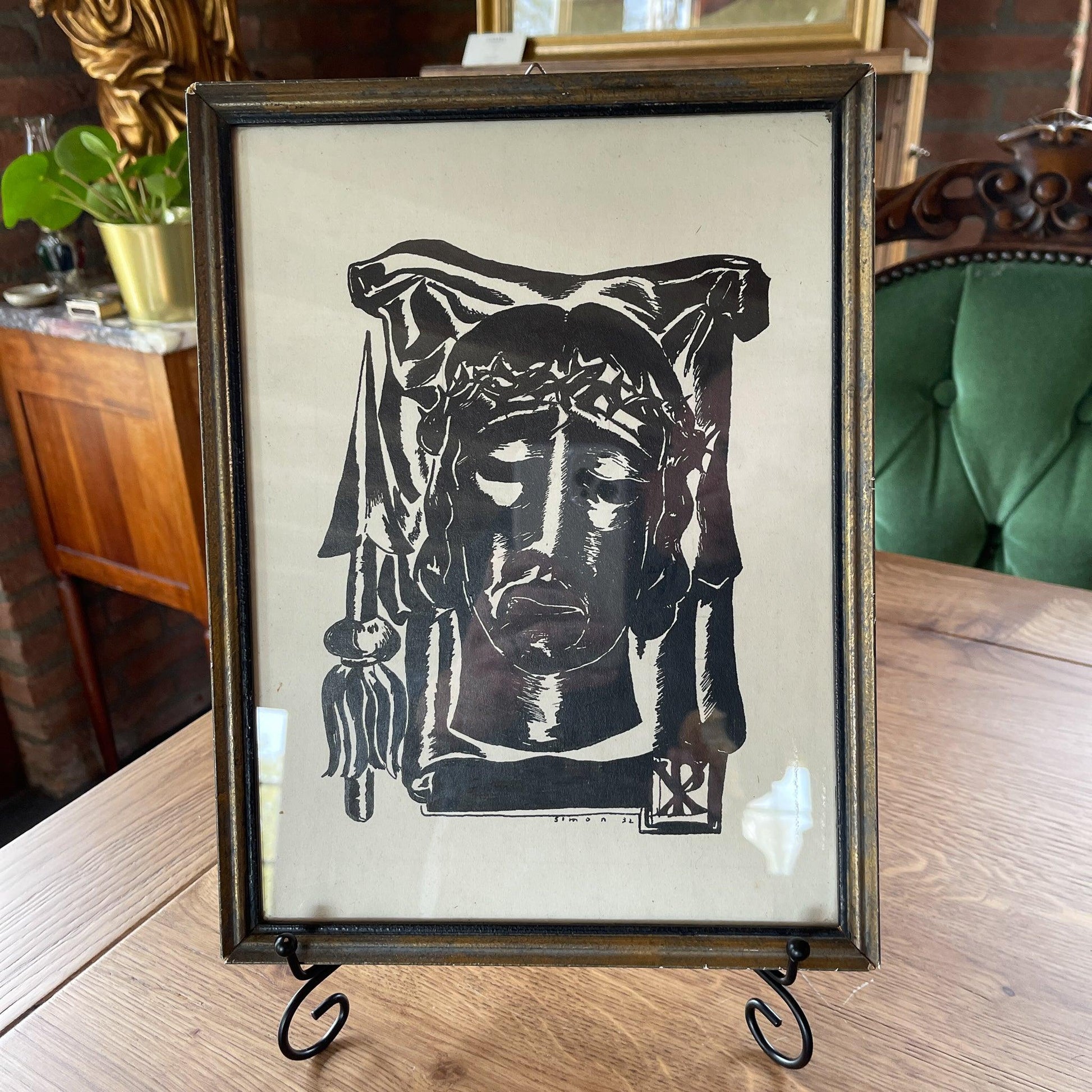 Lithografie van Jezus (1932) - Bamestra Curiosa