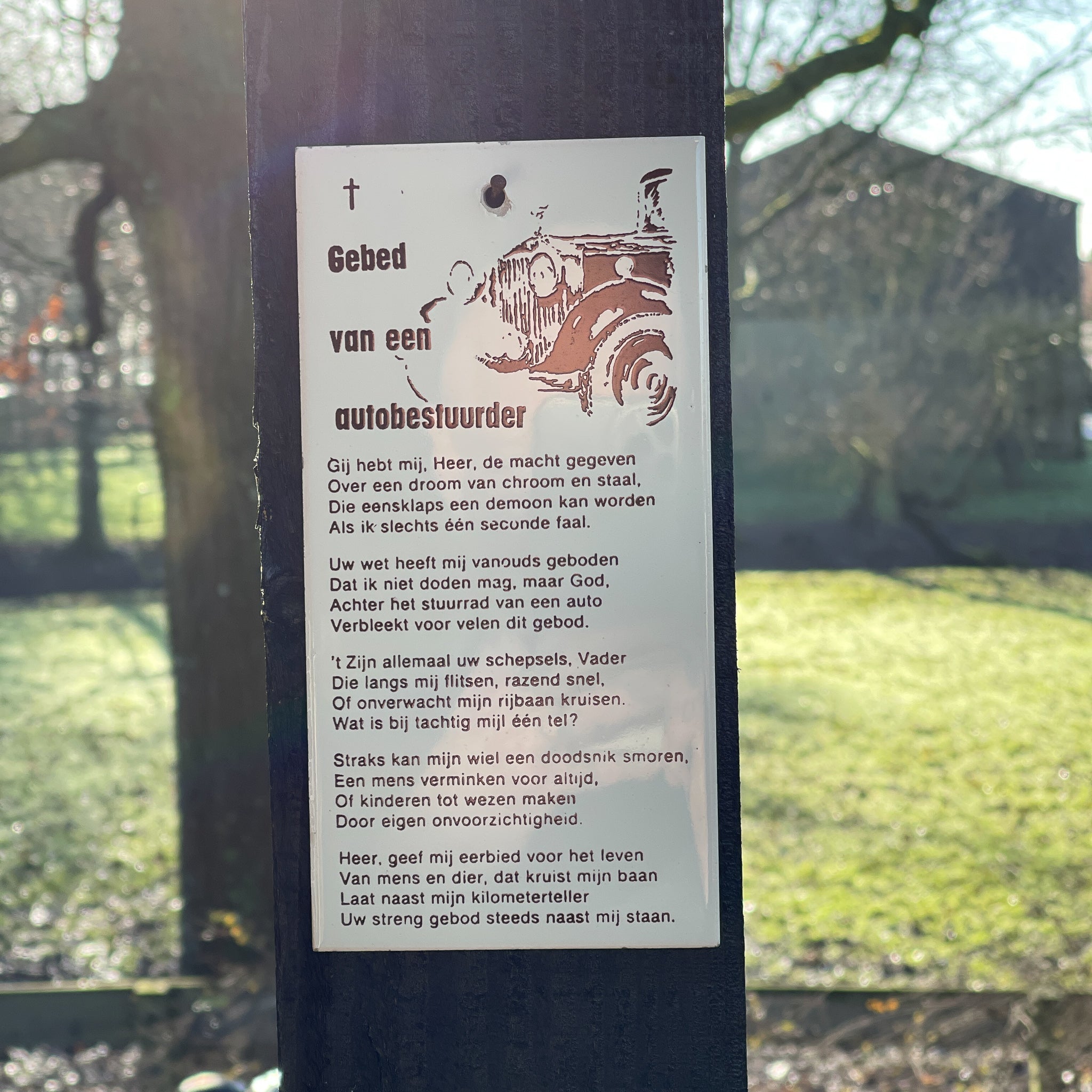 Mosa Tegeltje Gebed Van Een Autobestuurder - The Collectionist