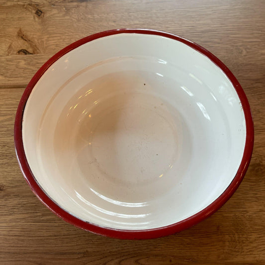 Oranje emaille schaal - Bamestra Curiosa