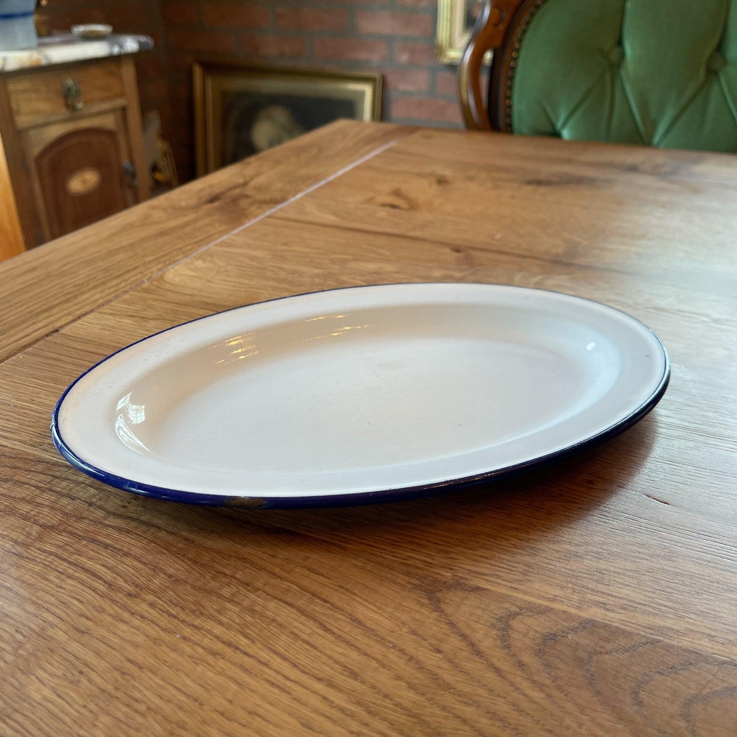 Ovale emaille schaal - Bamestra Curiosa