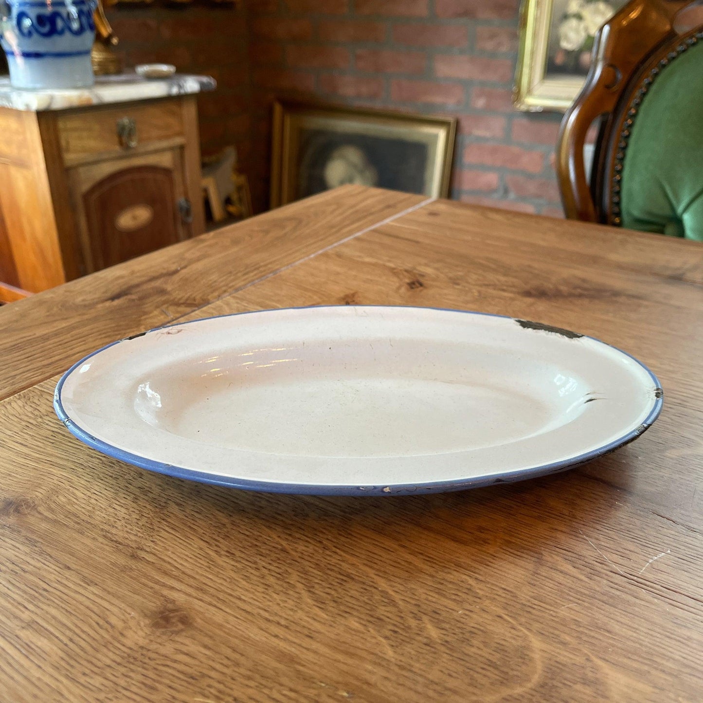 Ovale emaille schaal - Bamestra Curiosa