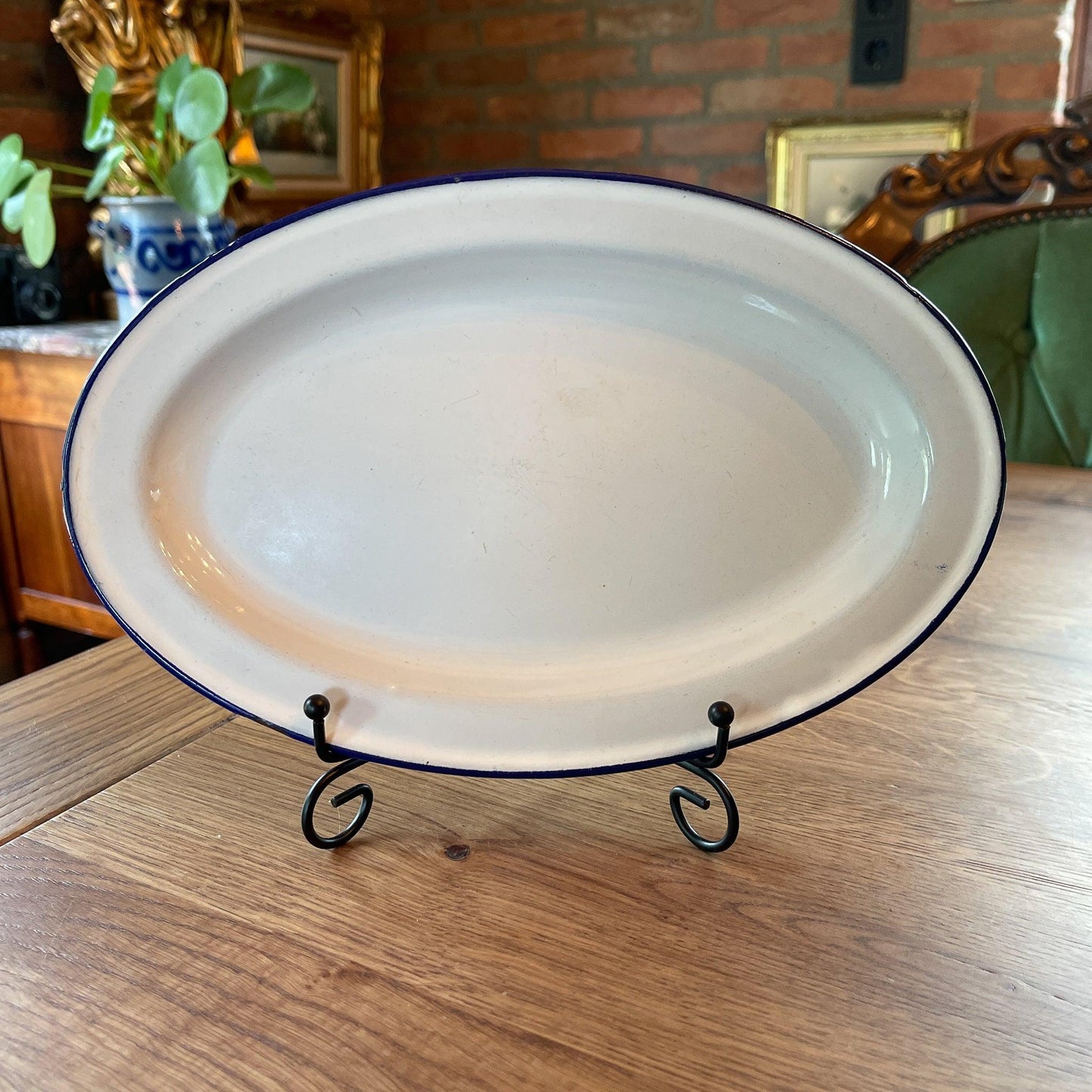 Ovale emaille schaal - Bamestra Curiosa