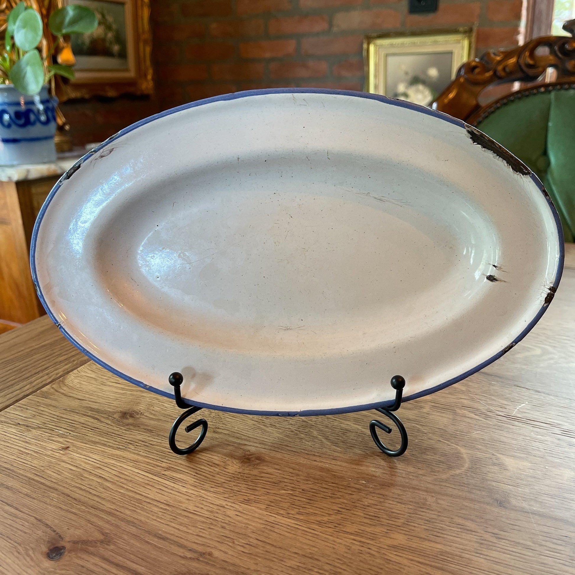 Ovale emaille schaal - Bamestra Curiosa