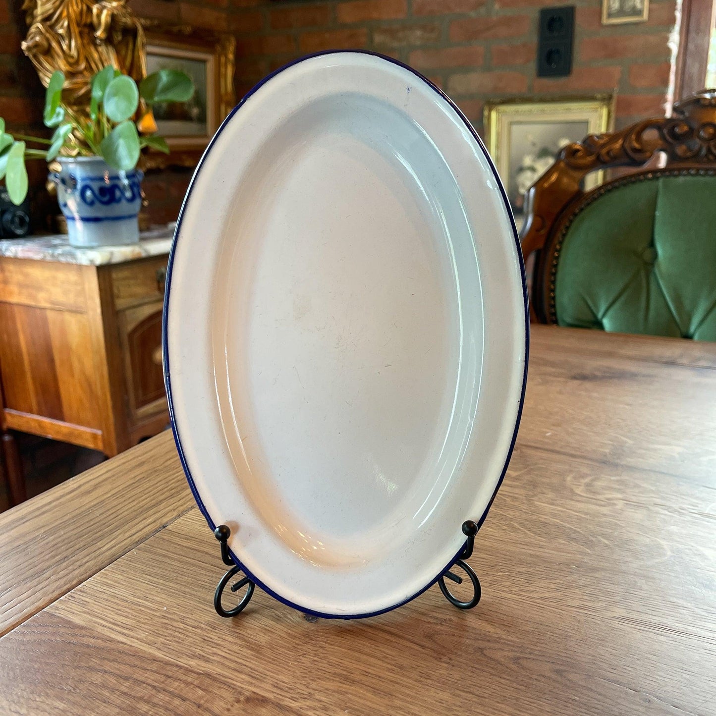 Ovale emaille schaal - Bamestra Curiosa