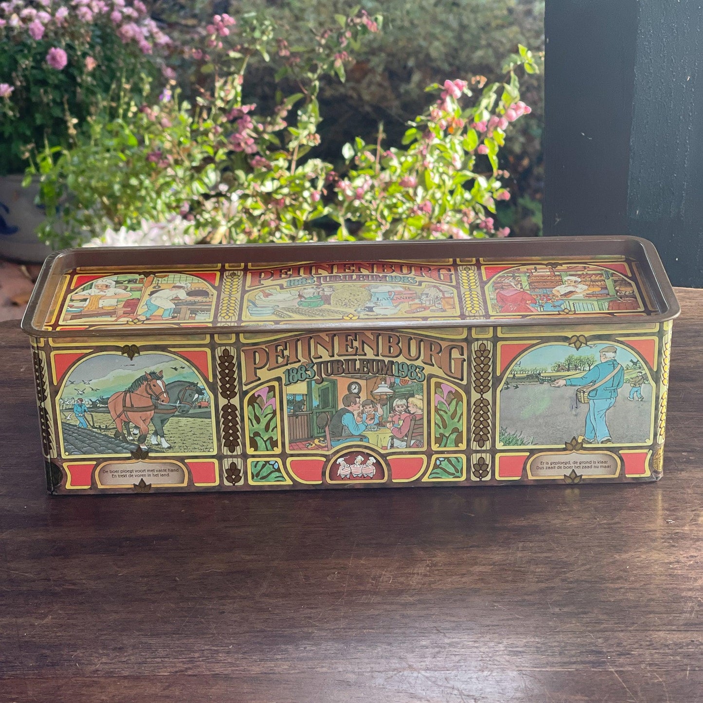 Peijenburg 100 jarig Jubileum ontbijtkoek blik - Bamestra Curiosa