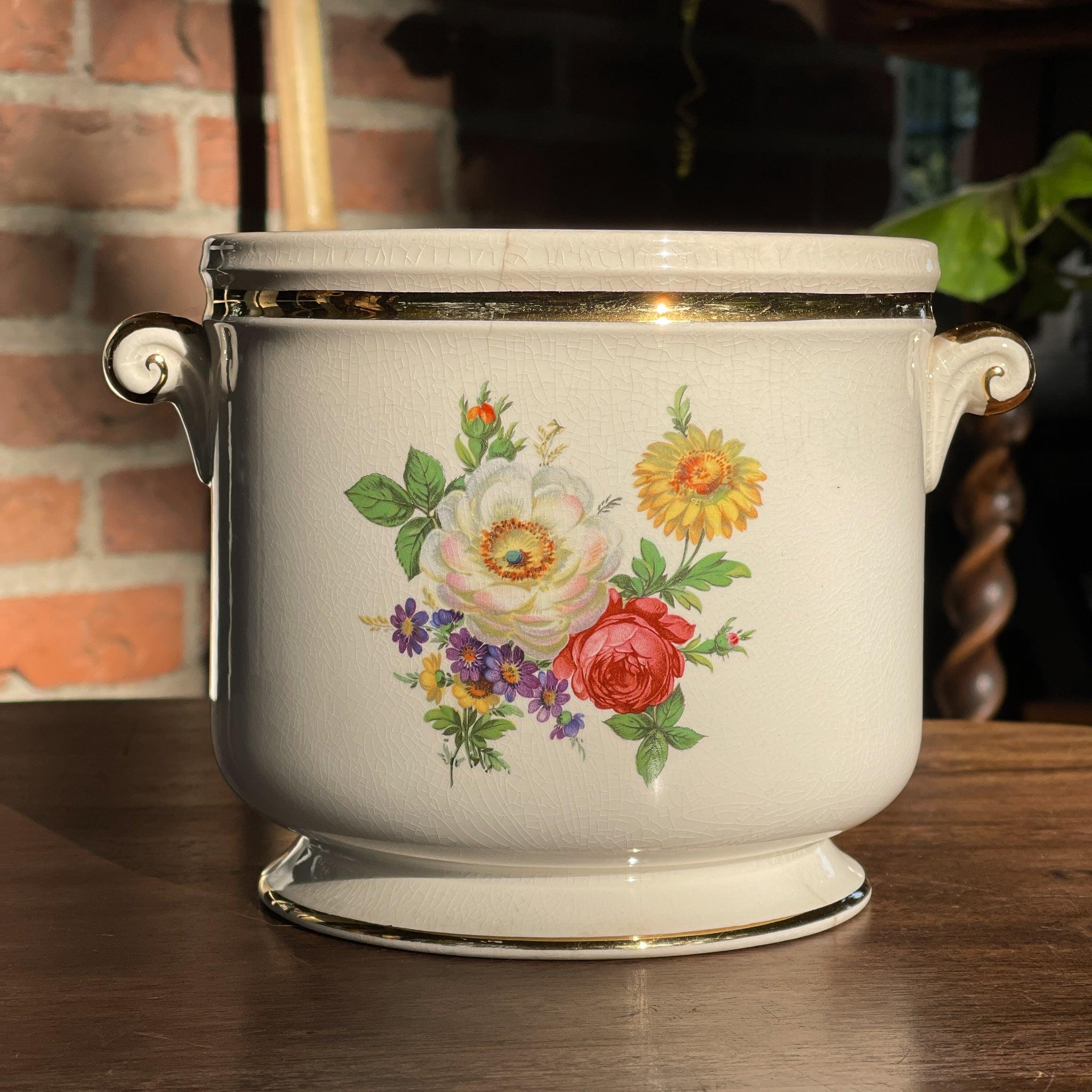 Porseleinen bloempot van Crown Devon - The Collectionist