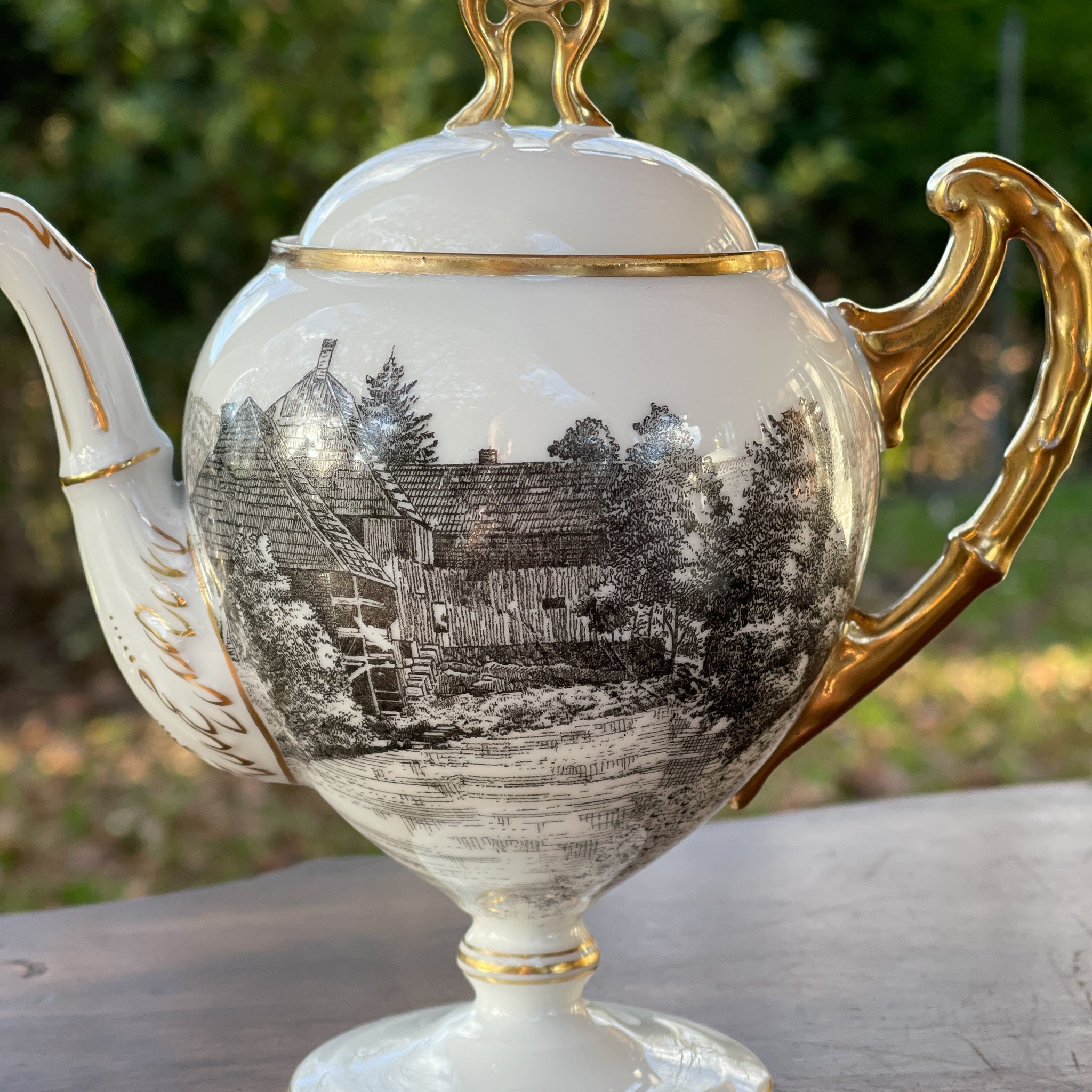 Porseleinen theepot en suikerpot Prussia Royal Rudolstadt - The Collectionist