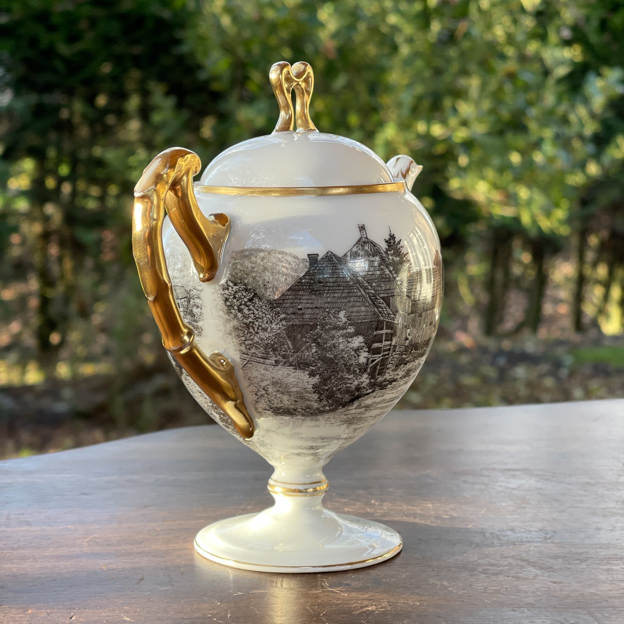 Porseleinen theepot en suikerpot Prussia Royal Rudolstadt - The Collectionist