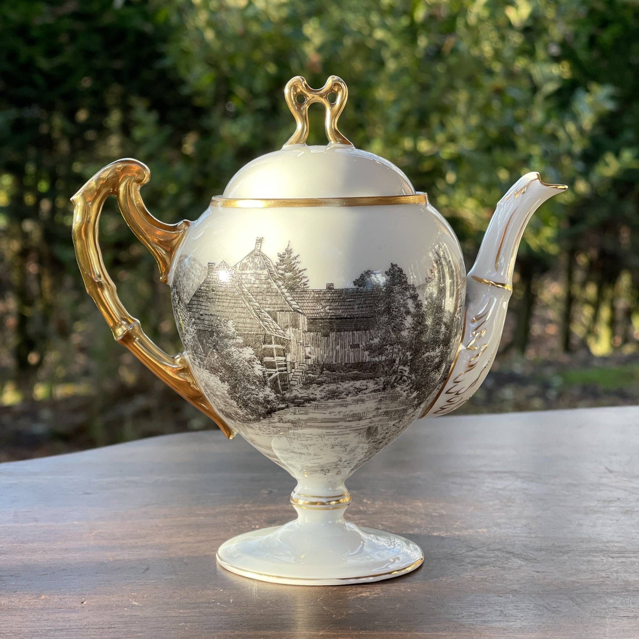 Porseleinen theepot en suikerpot Prussia Royal Rudolstadt - The Collectionist