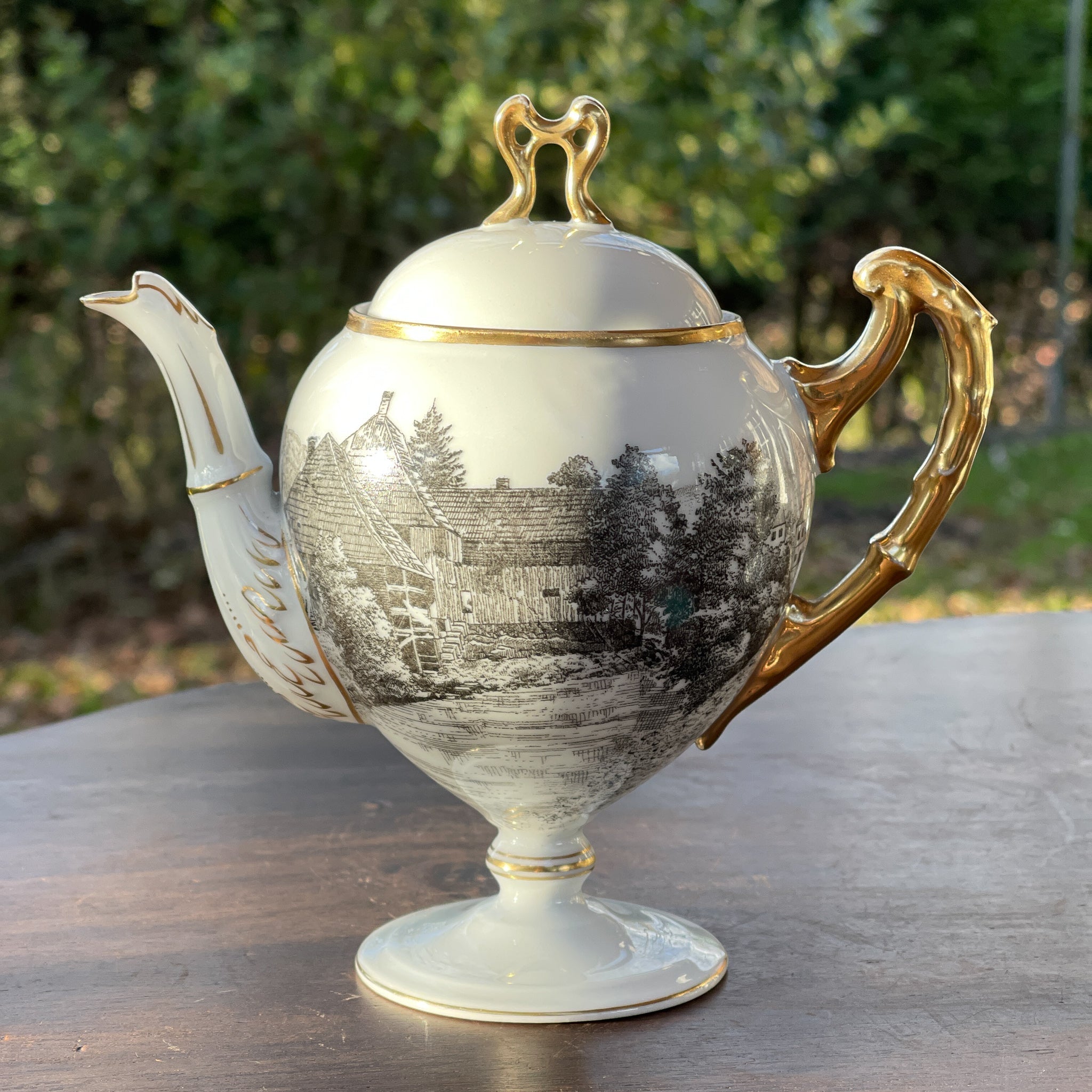 Porseleinen theepot en suikerpot Prussia Royal Rudolstadt - The Collectionist