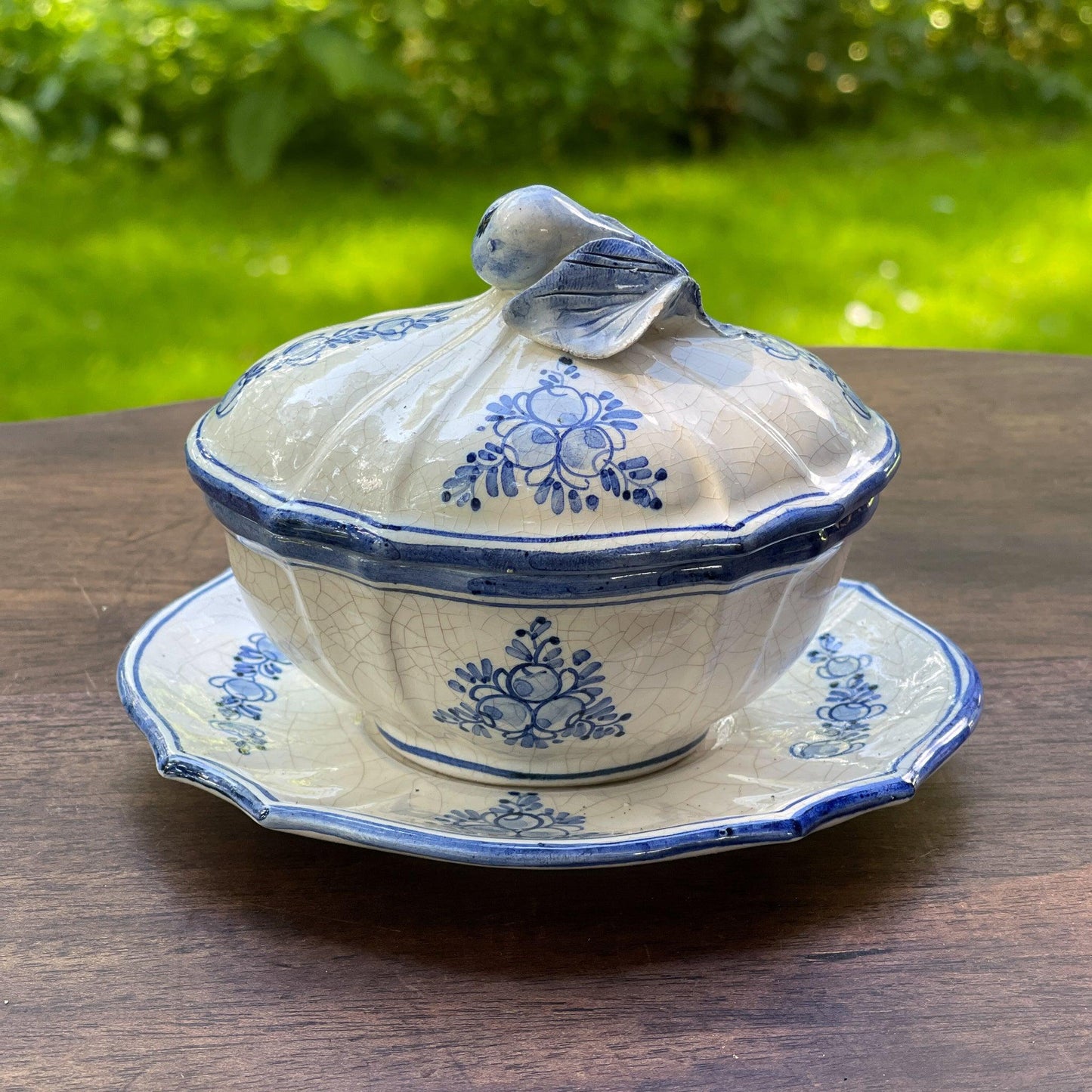 Prachtig antiek ovaal craquelé kommetje - Bamestra Curiosa