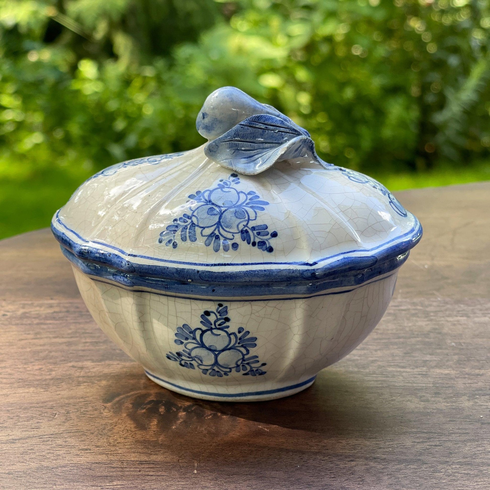 Prachtig antiek ovaal craquelé kommetje - Bamestra Curiosa