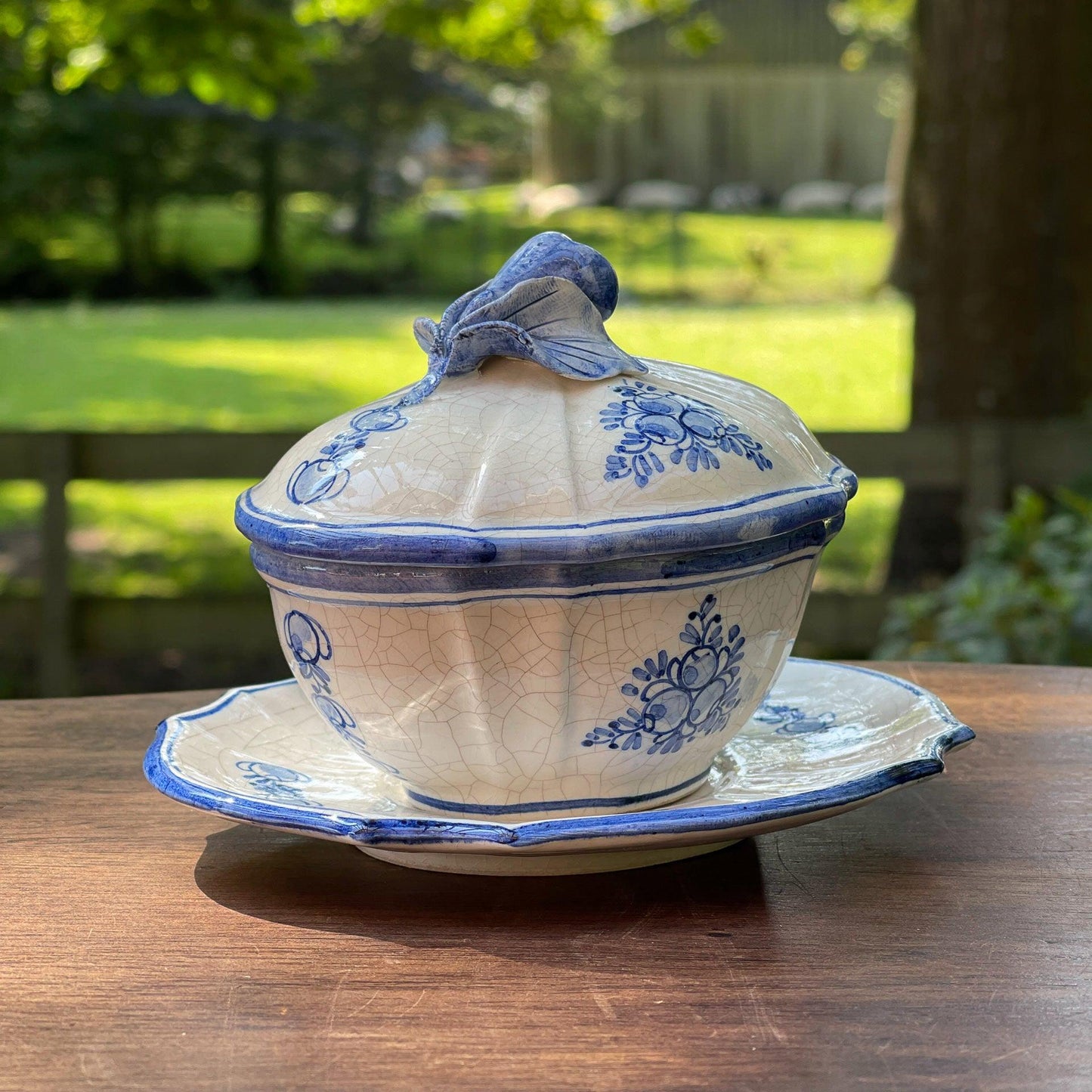 Prachtig antiek ovaal craquelé kommetje - Bamestra Curiosa