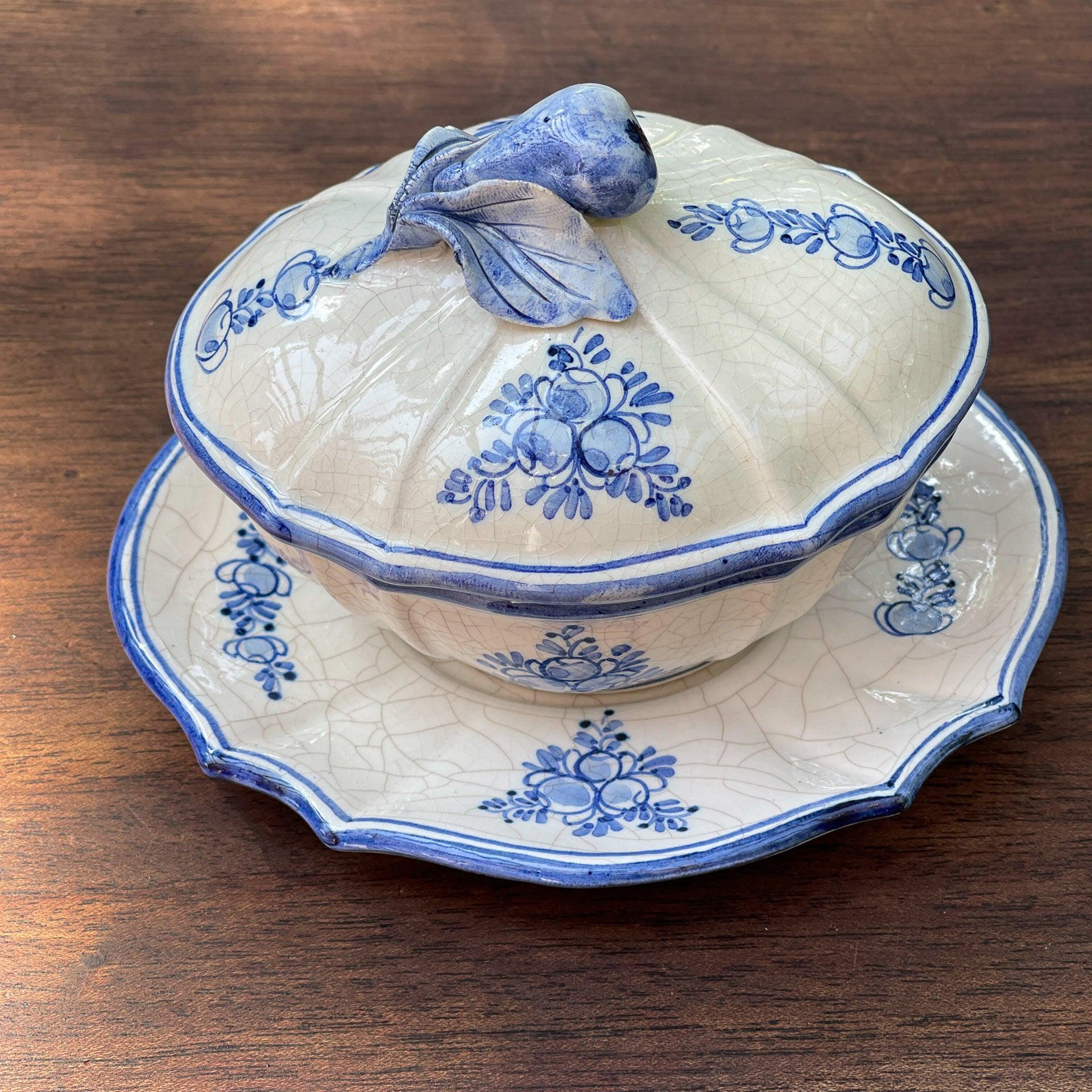 Prachtig antiek ovaal craquelé kommetje - Bamestra Curiosa