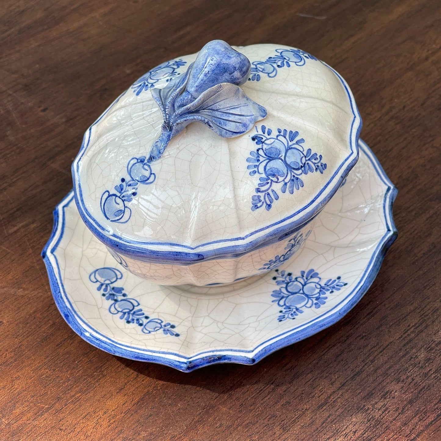 Prachtig antiek ovaal craquelé kommetje - Bamestra Curiosa