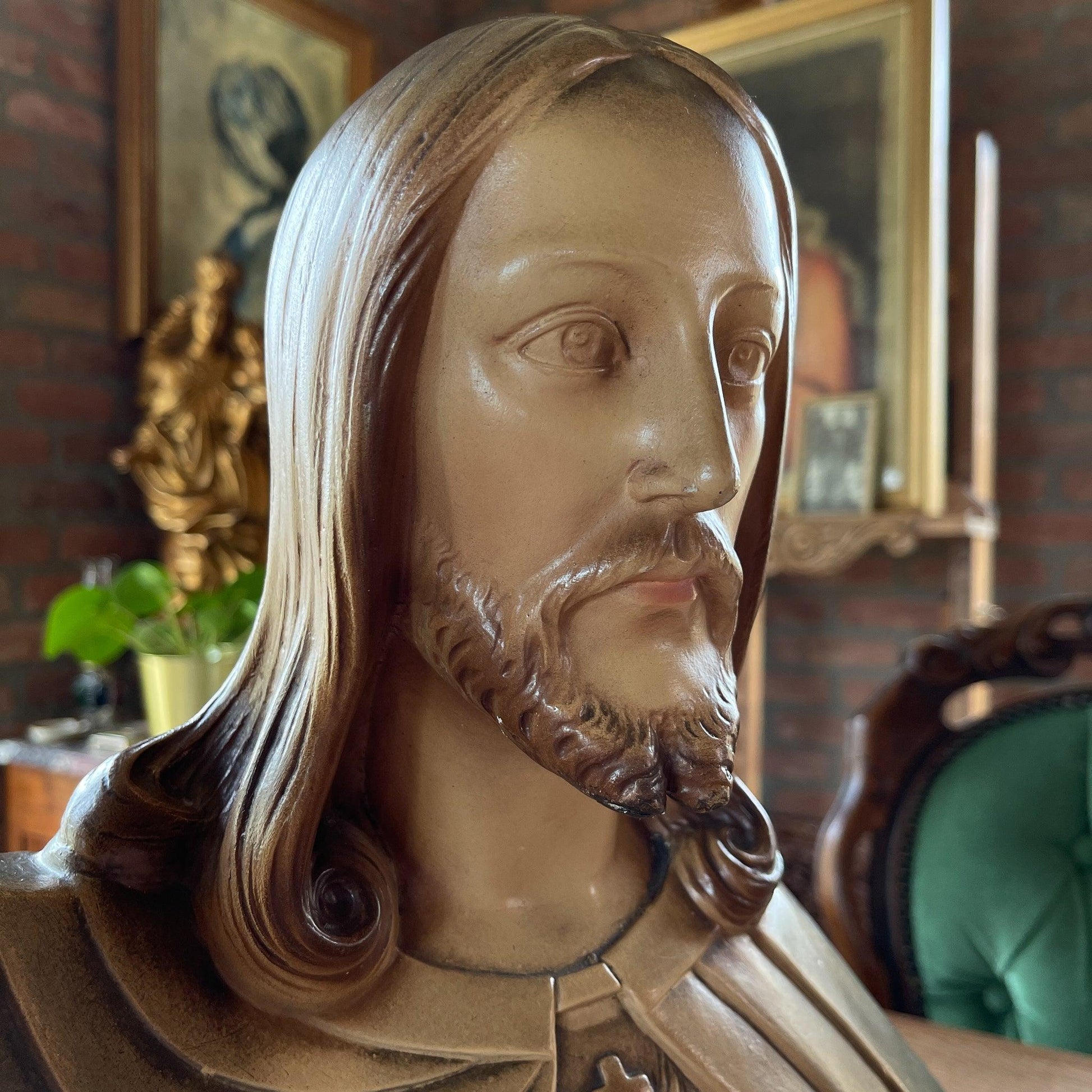Prachtig heiligenbeeld van Jezus 1930 - Bamestra Curiosa