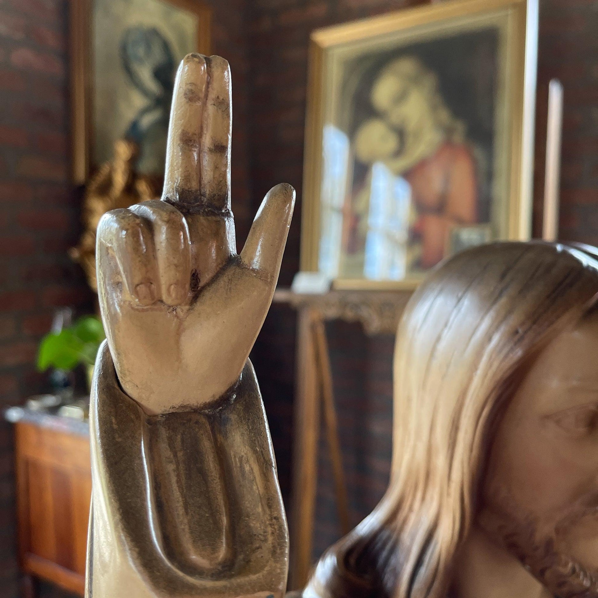 Prachtig heiligenbeeld van Jezus 1930 - Bamestra Curiosa