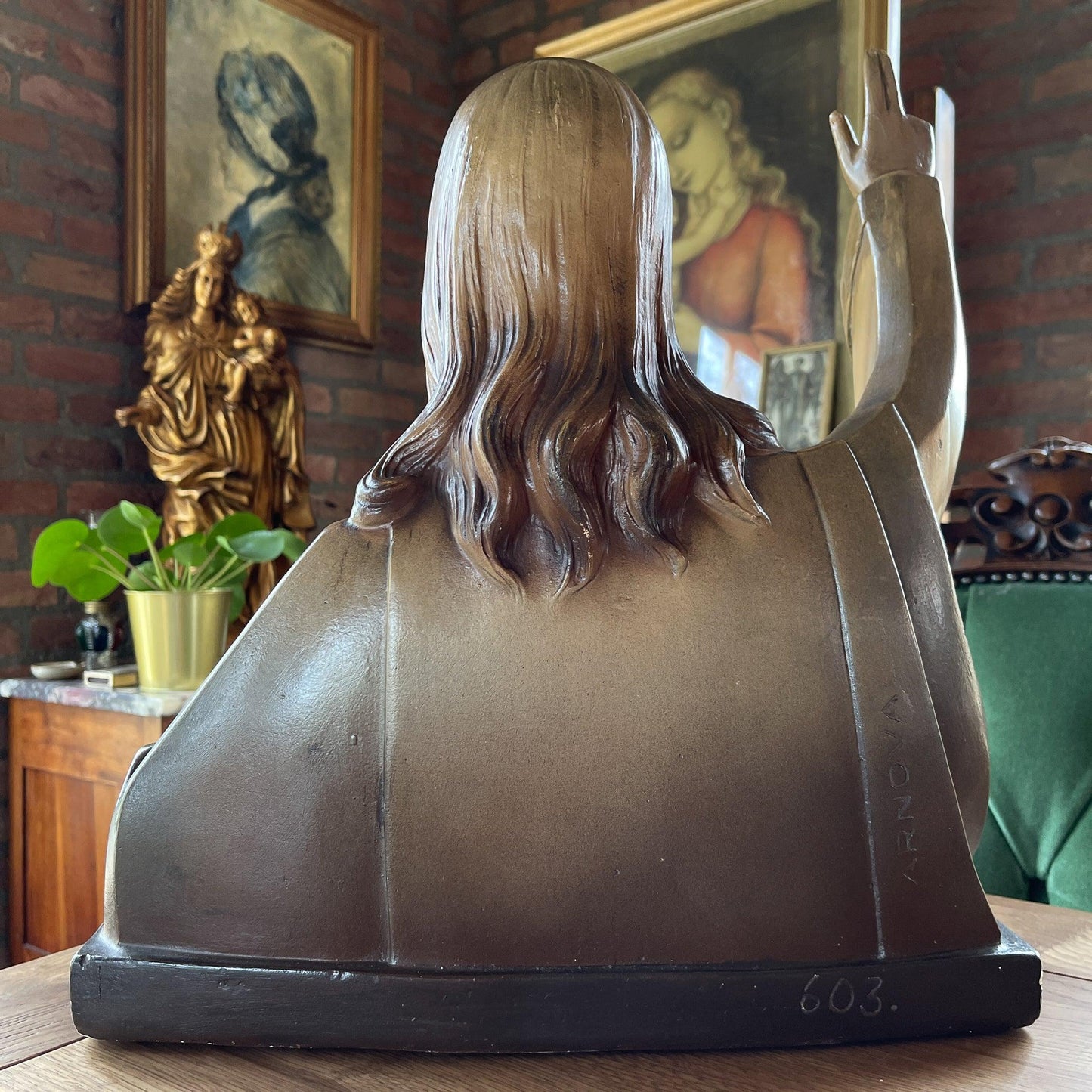 Prachtig heiligenbeeld van Jezus 1930 - Bamestra Curiosa